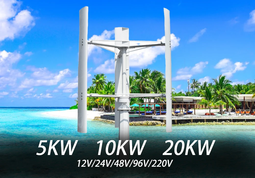 Generador turbina eolica vertical 10.000 watios