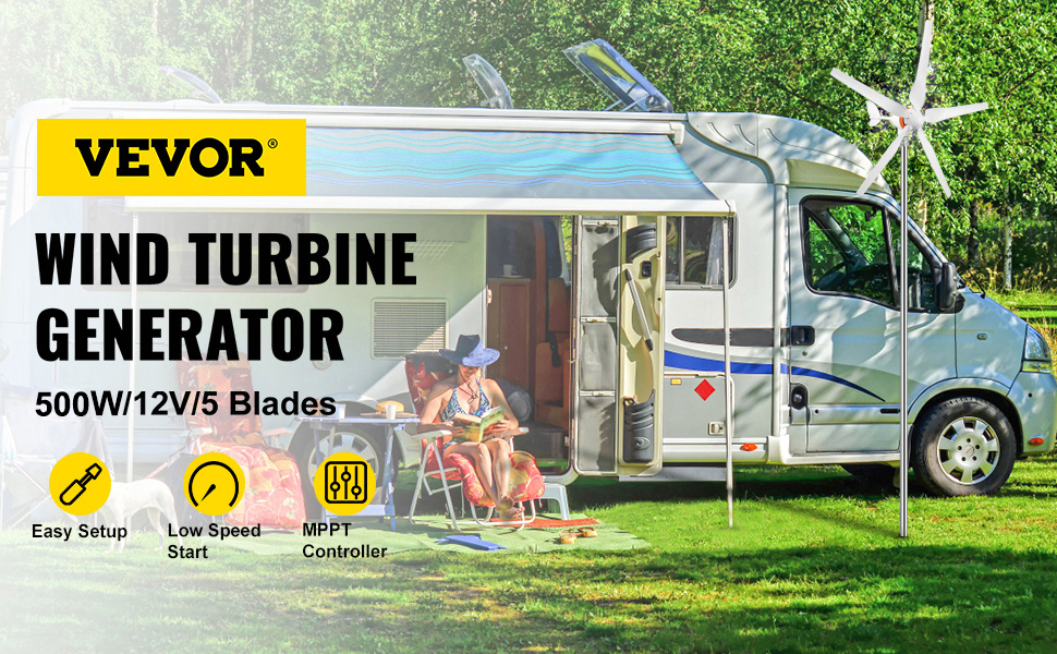 Generador eolico, turbina de 500 w.