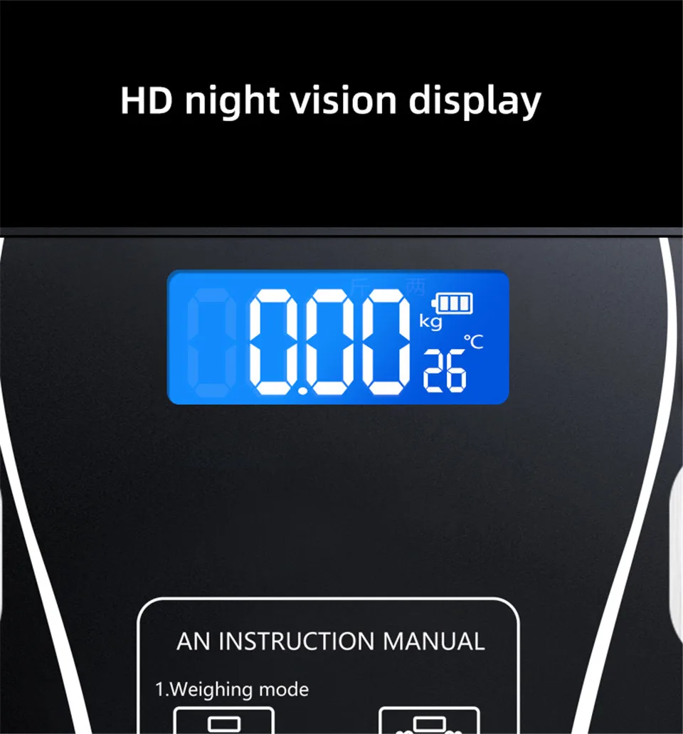 Báscula de grasa corporal, digital, inalámbrica inteligente