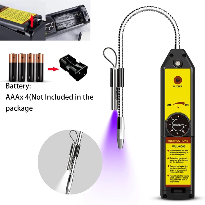 Detector de fugas Freon, CFC, HFC, Gas halógeno Refrigerante, Monitor de aire acondicionado R22a R134a