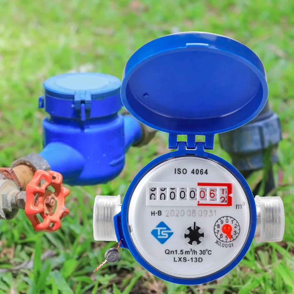 Contador de agua mecanico, herramienta de medición de flujo de ala giratoria mecánica Tipo E, indicador Digital de precisión
