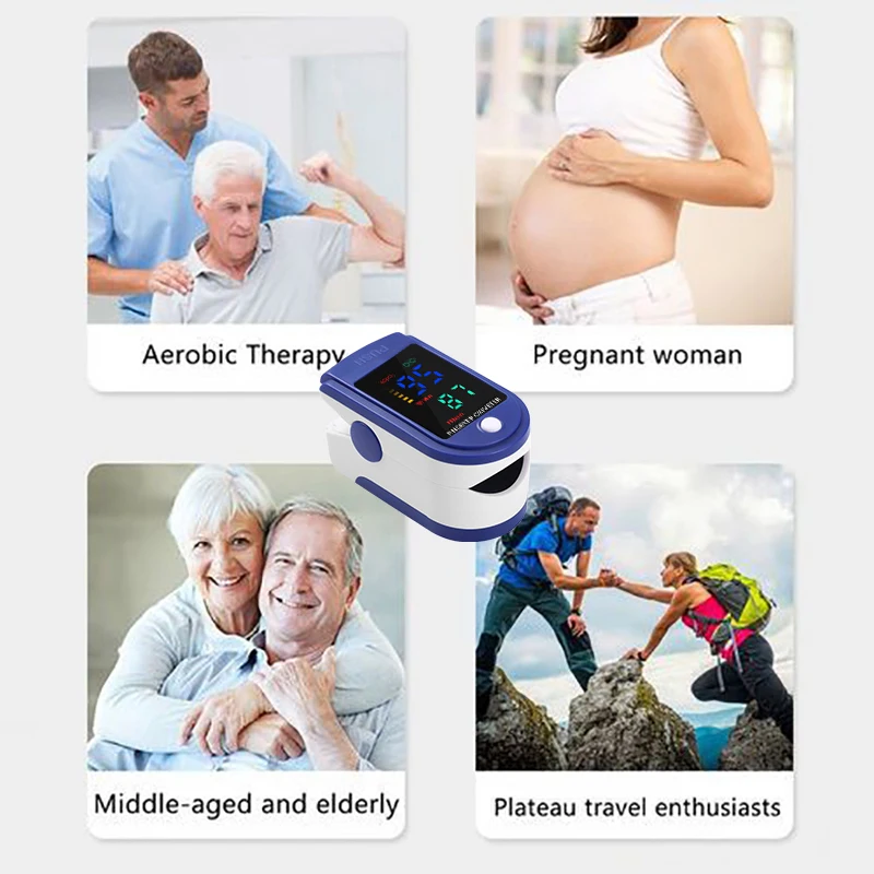 Oxímetro de pulso con Clip para dedo. Detector de saturación de oxígeno en sangre.