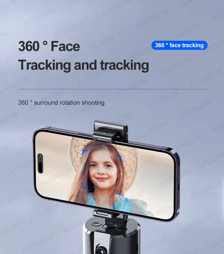 Estabilizador de cardán de rotación P02 360, seguimiento de Selfie,  cardán de seguimiento facial para teléfono inteligente Tiktok en vivo, con obturador remoto