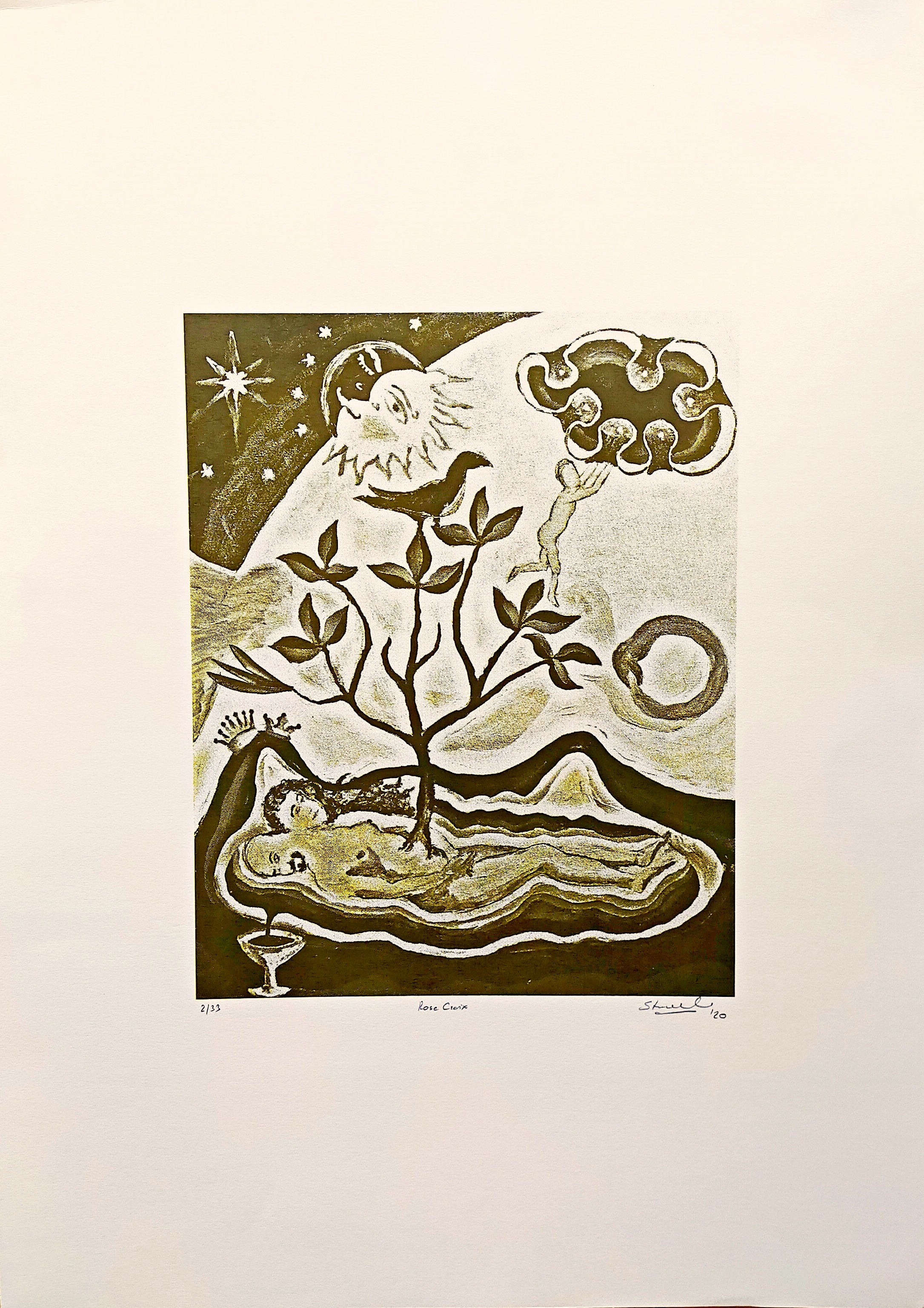 Serigraphy ROSE CROIX