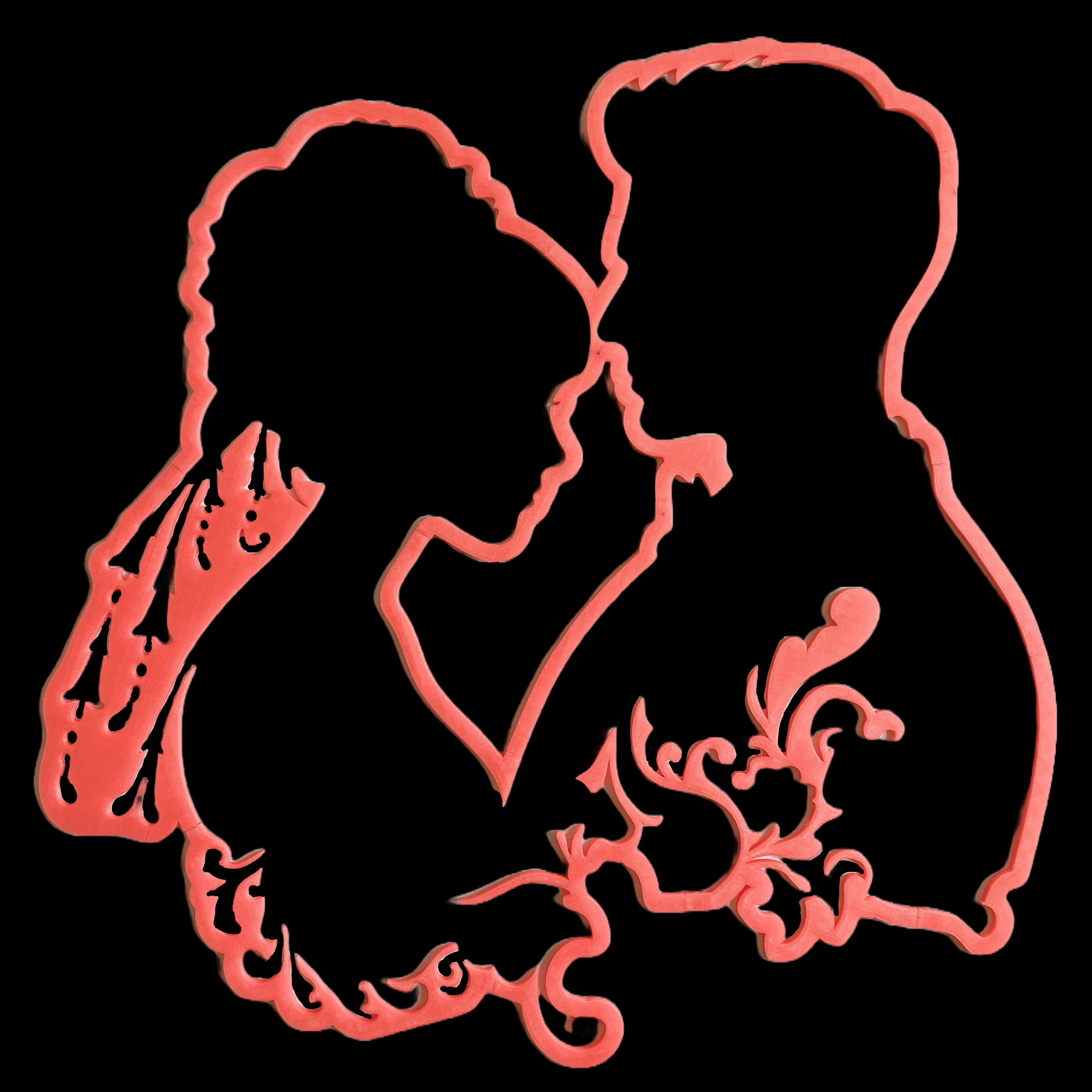 Wedding Couple wall art (Glow in the dark)