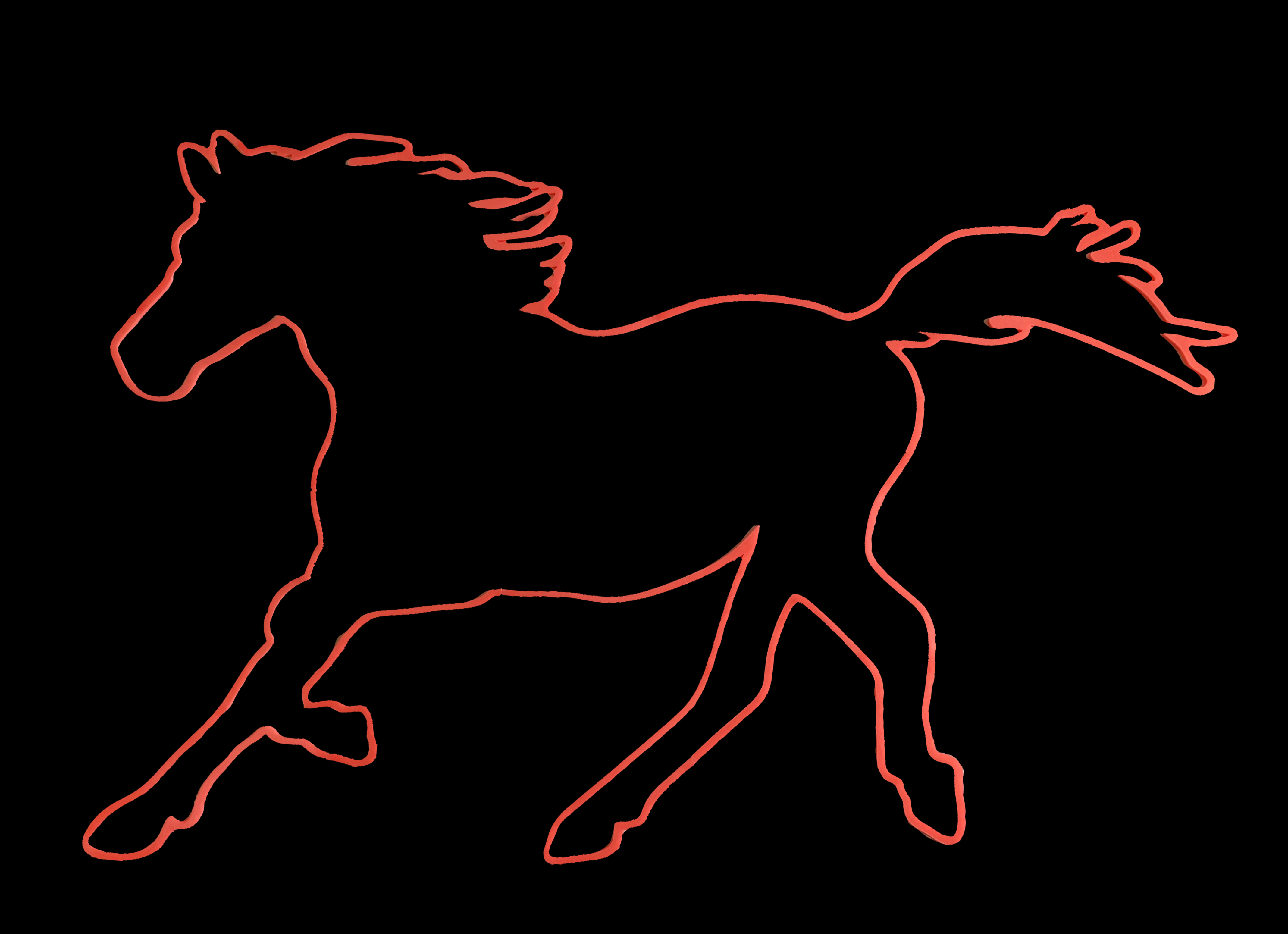 Running Horse wall art (Glow in the dark)