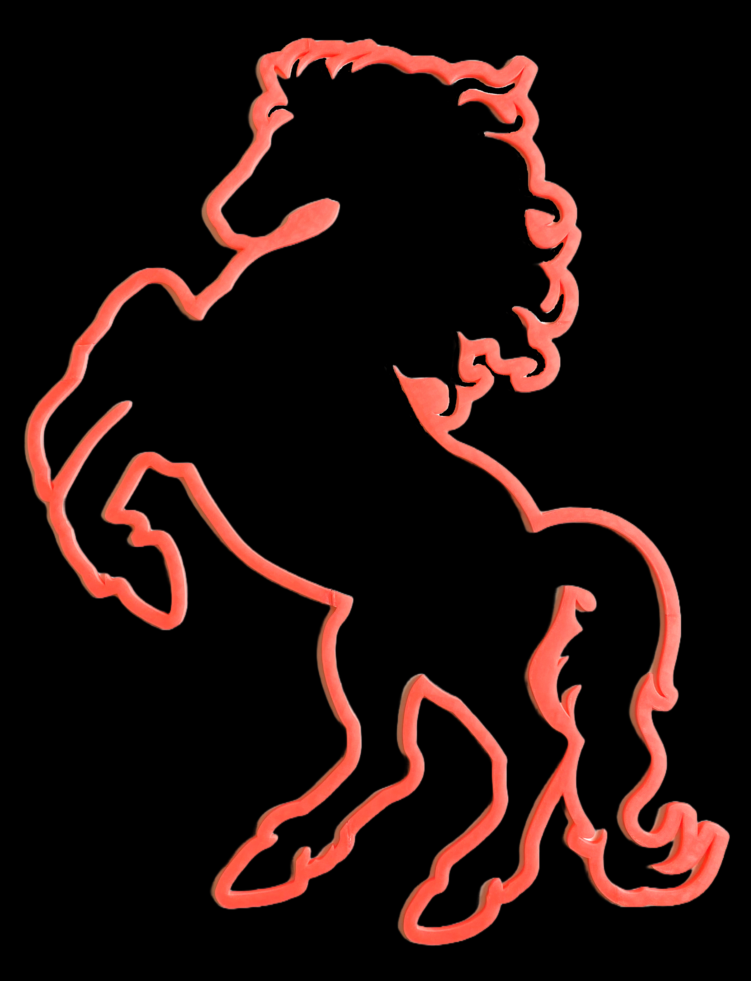 Rising Horse wall art (Glow in the dark)