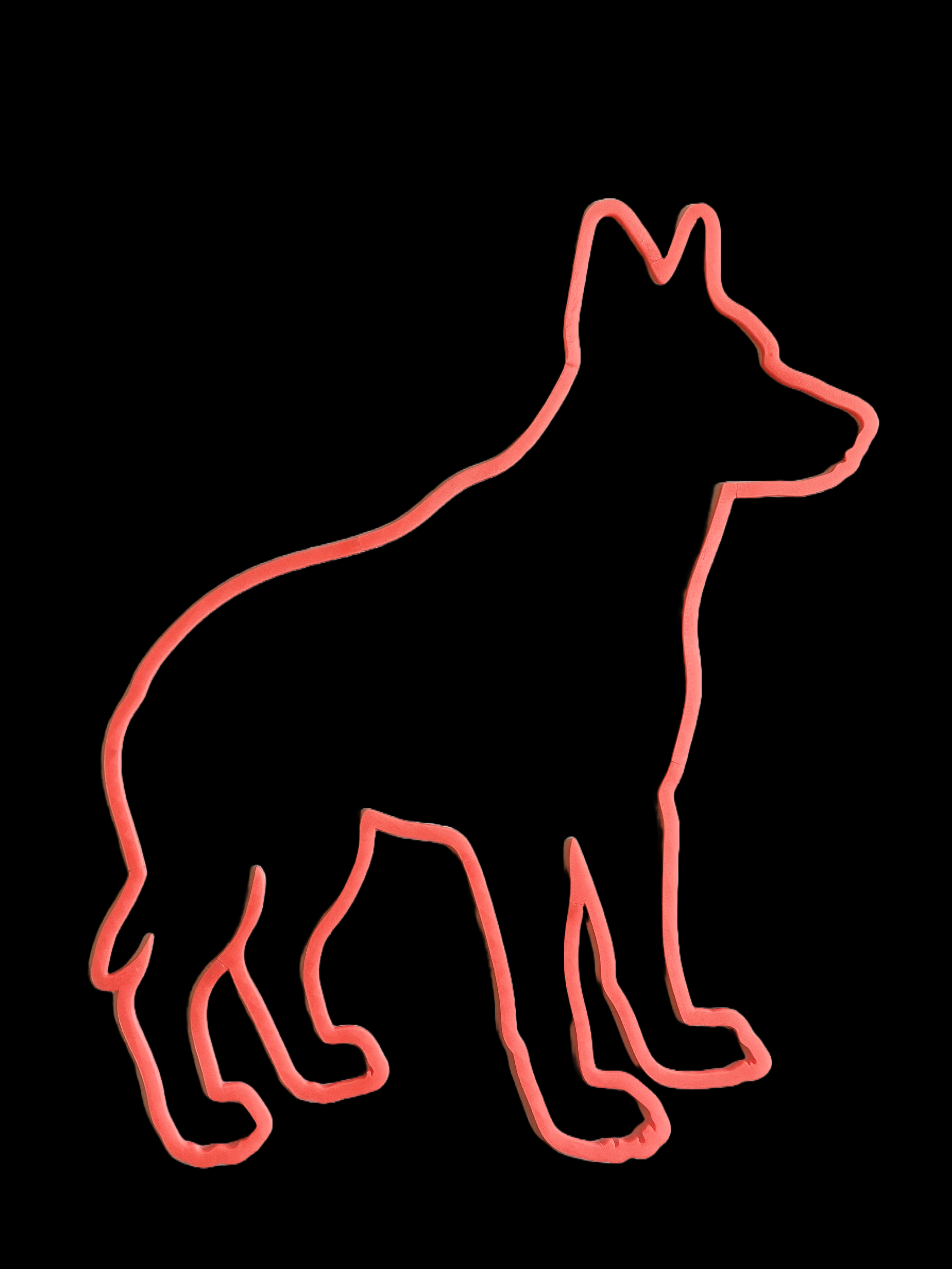 German Shepherd wall art (Glow in the dark)