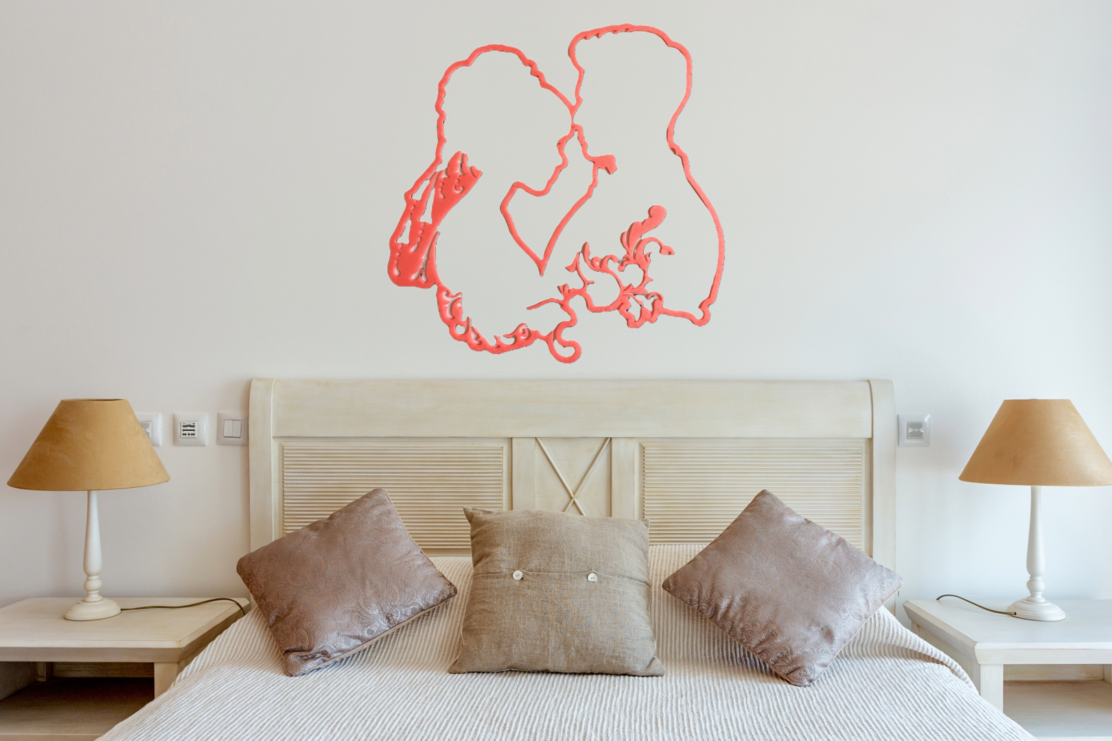 Wedding Couple wall art (Glow in the dark)