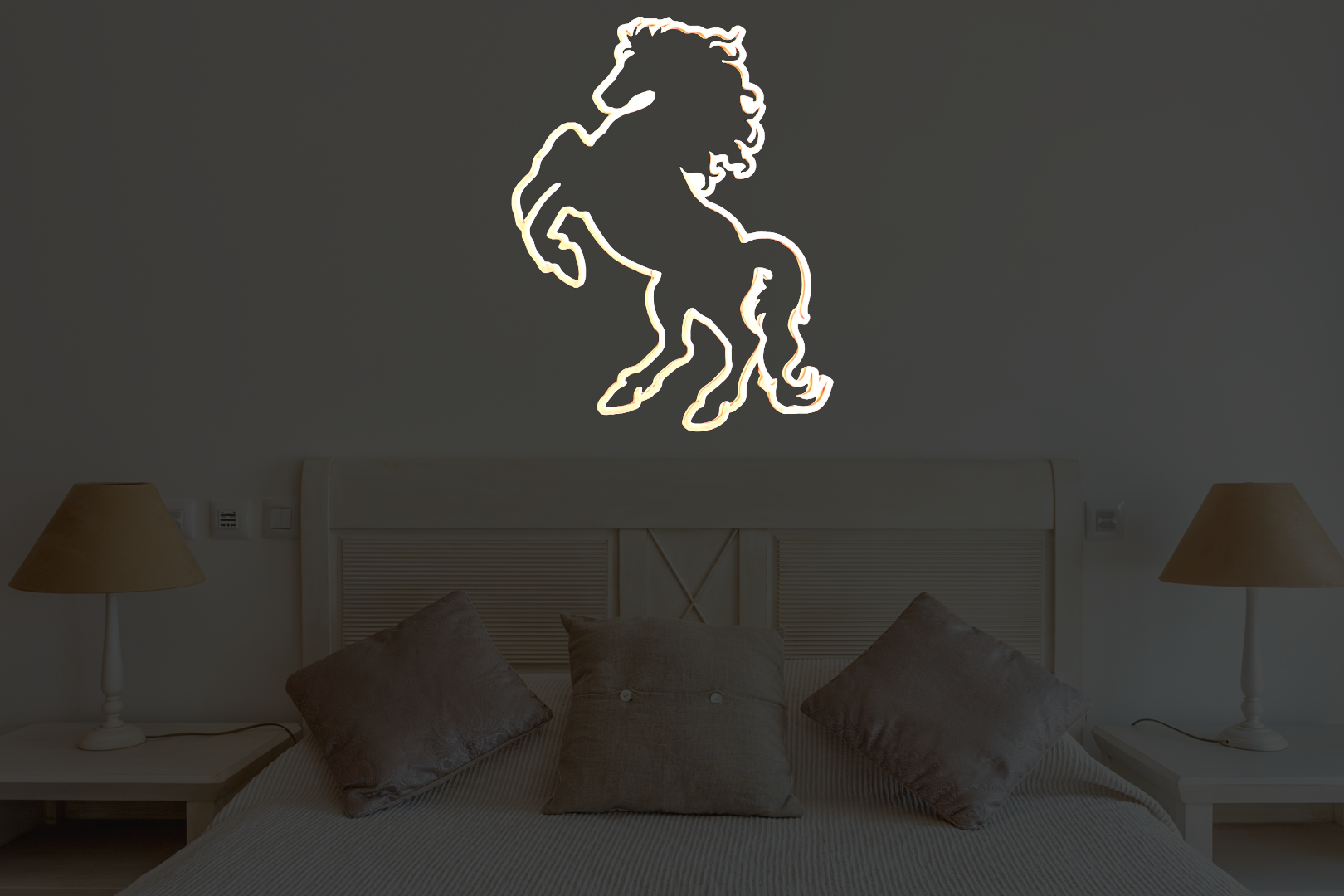 Rising Horse wall art (Glow in the dark)