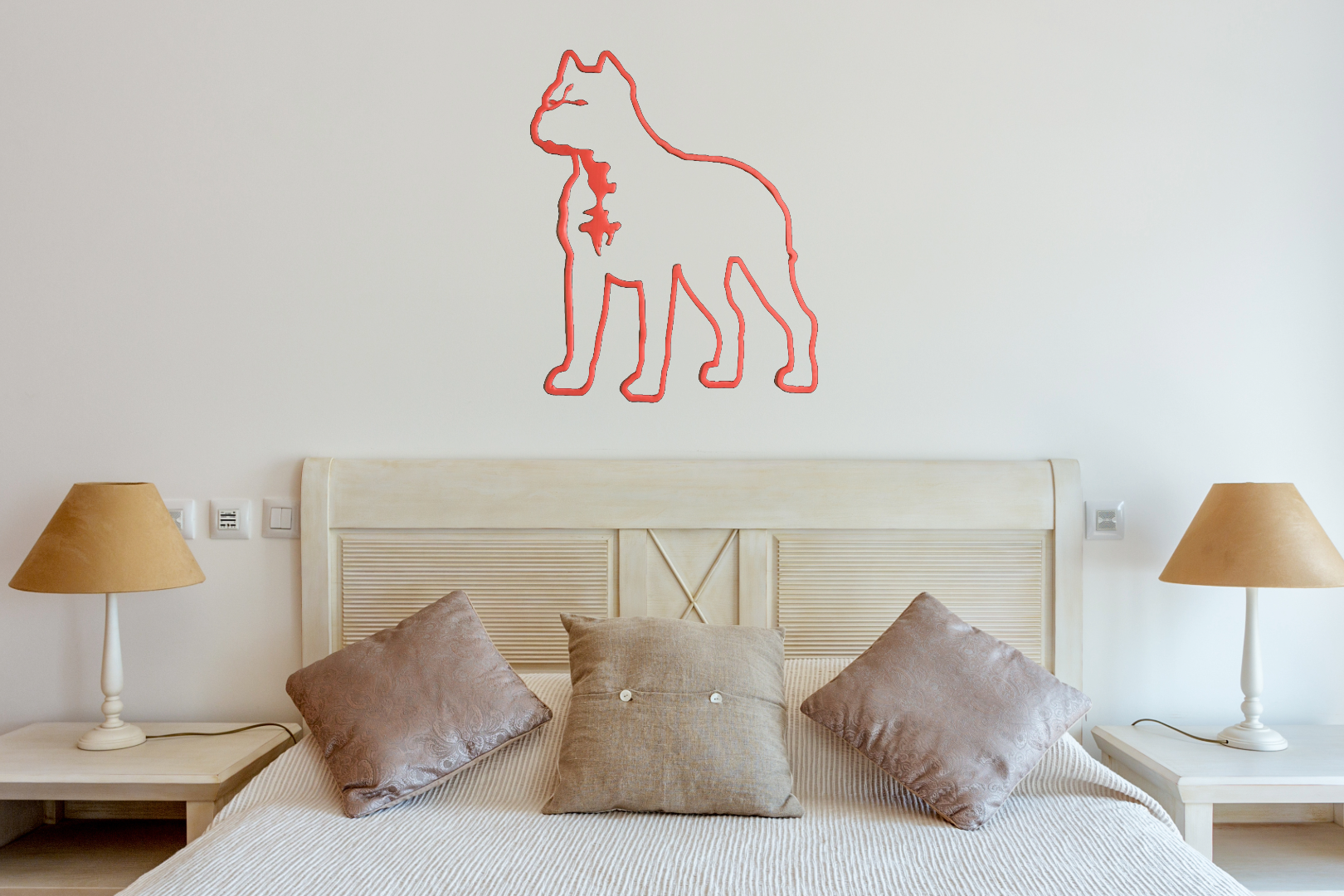 Pit Bull wall art (Glow in the dark)