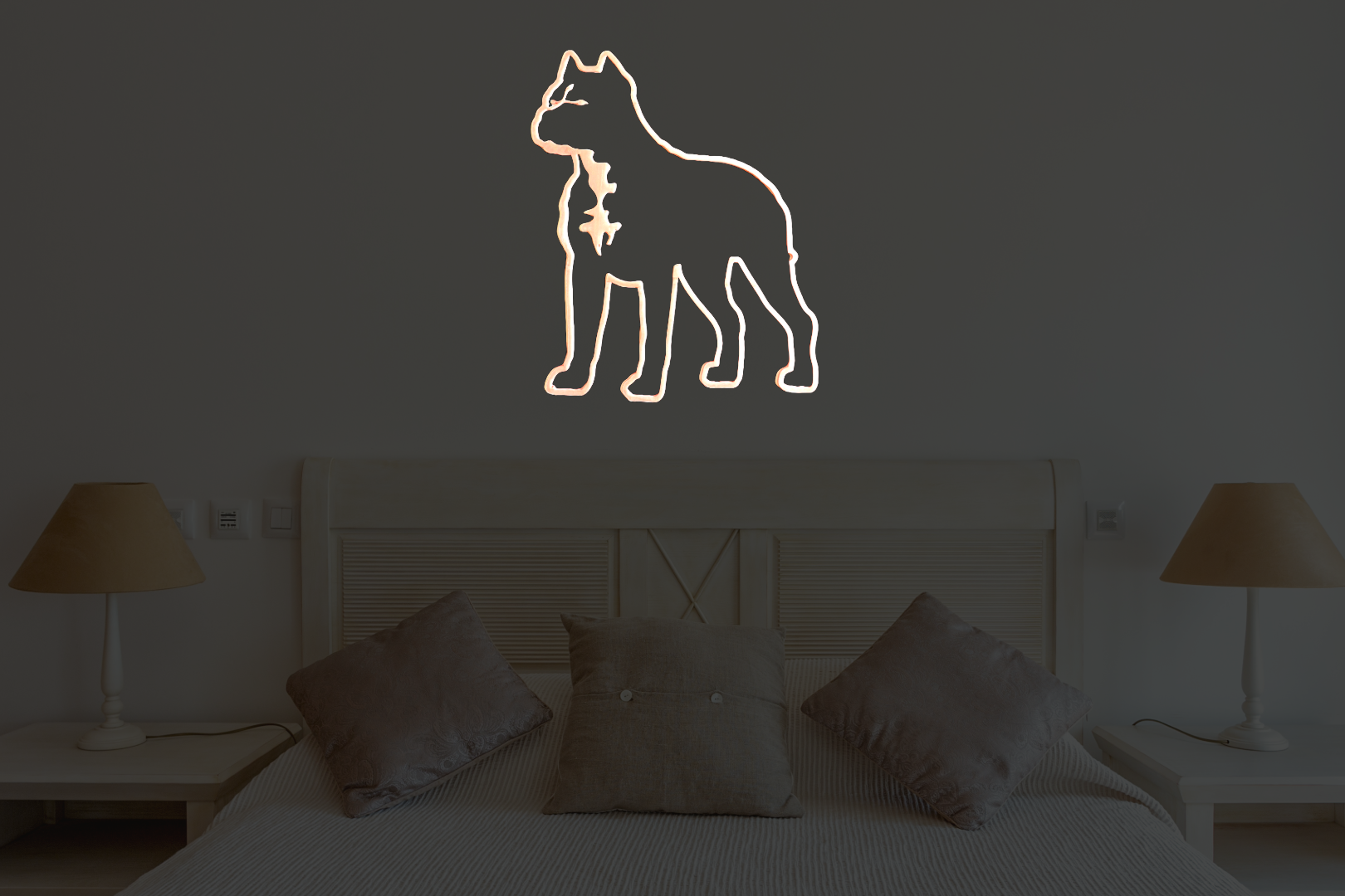 Pit Bull wall art (Glow in the dark)