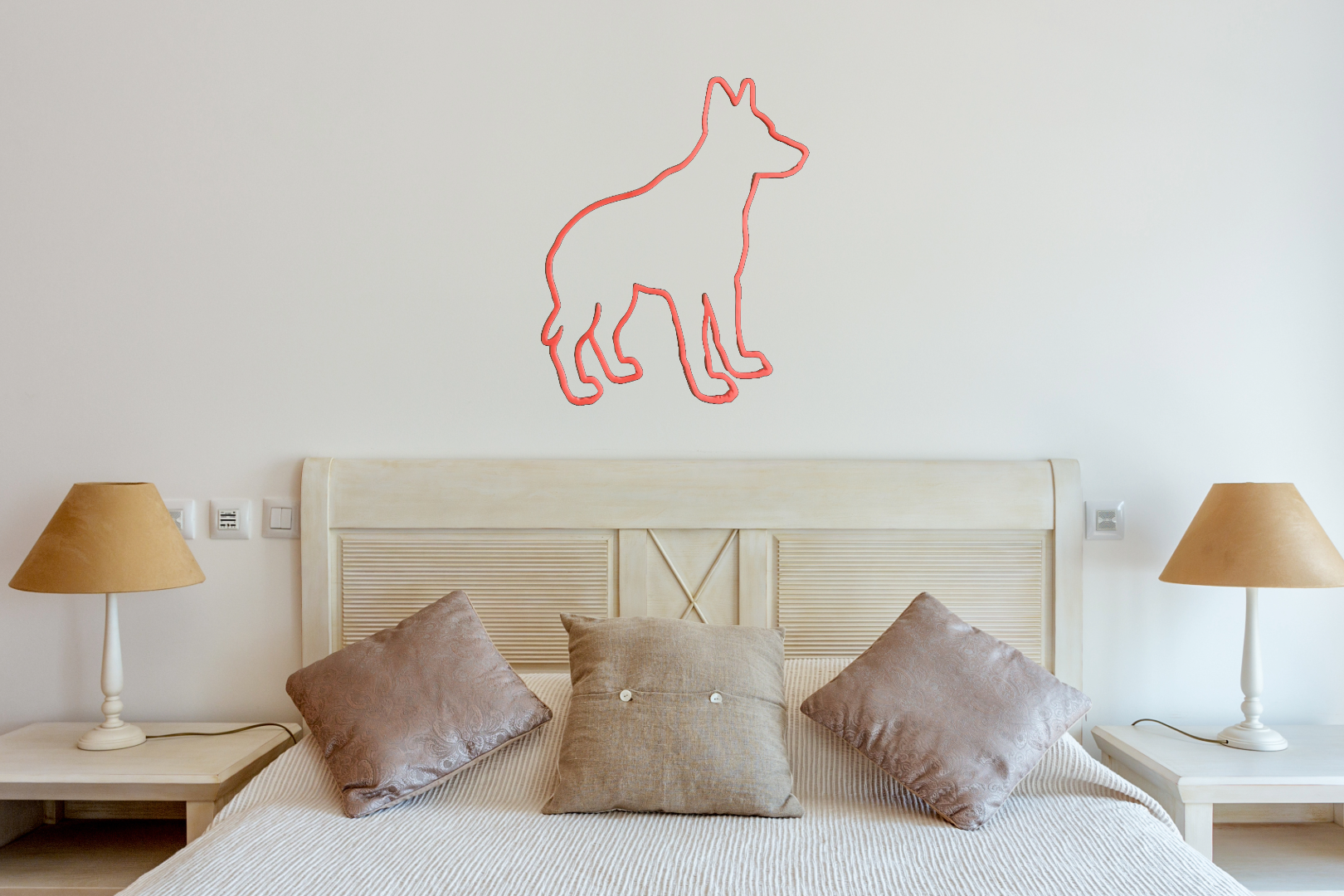 German Shepherd wall art (Glow in the dark)