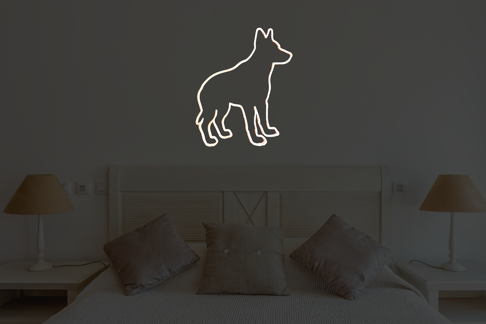 German Shepherd wall art (Glow in the dark)