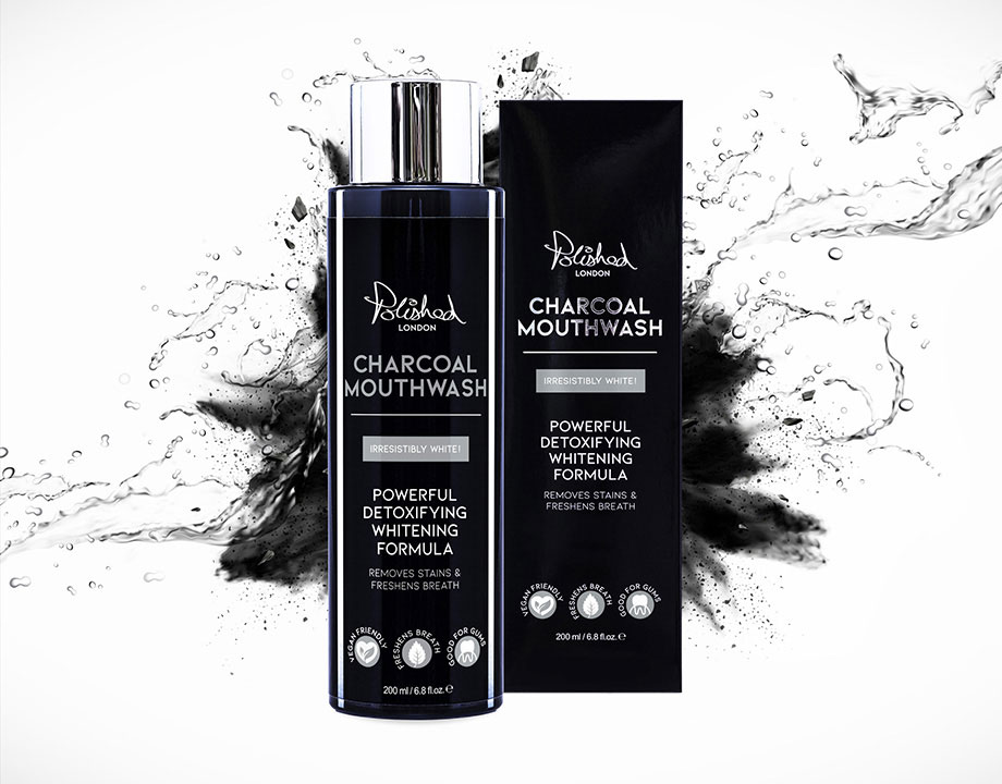 POLISHED Teeth Whitening Charcoal Mouthwash