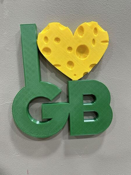 I ❤️ GB Wall or Desk Art (8in x 7.5in x 1in)