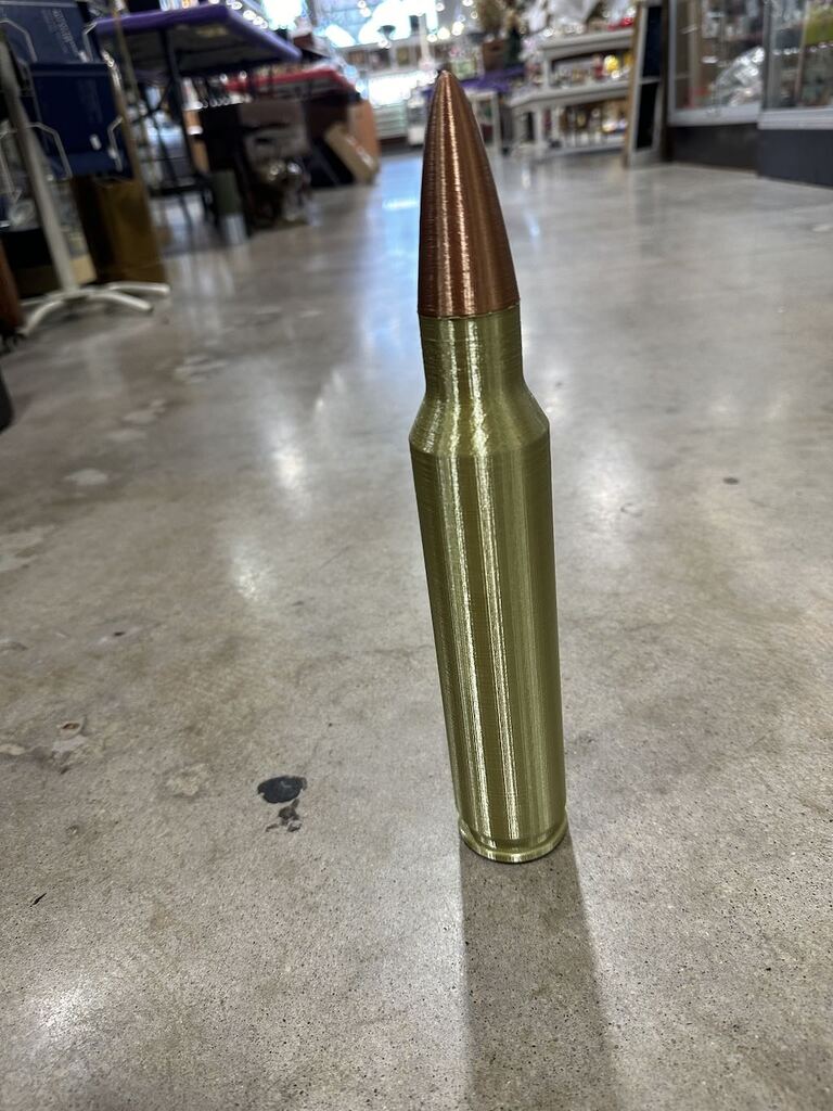 Enlarged Bullet Container 3D Printed (Replica of .223, .22, and 9mm)