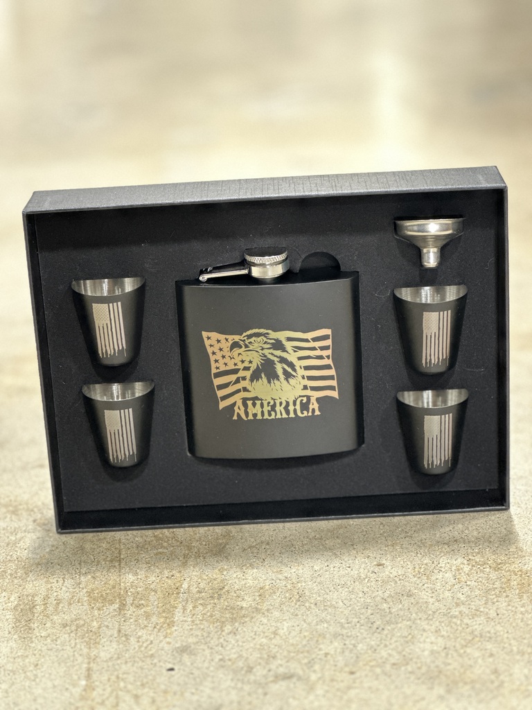 Patriotic Flask Gift Set