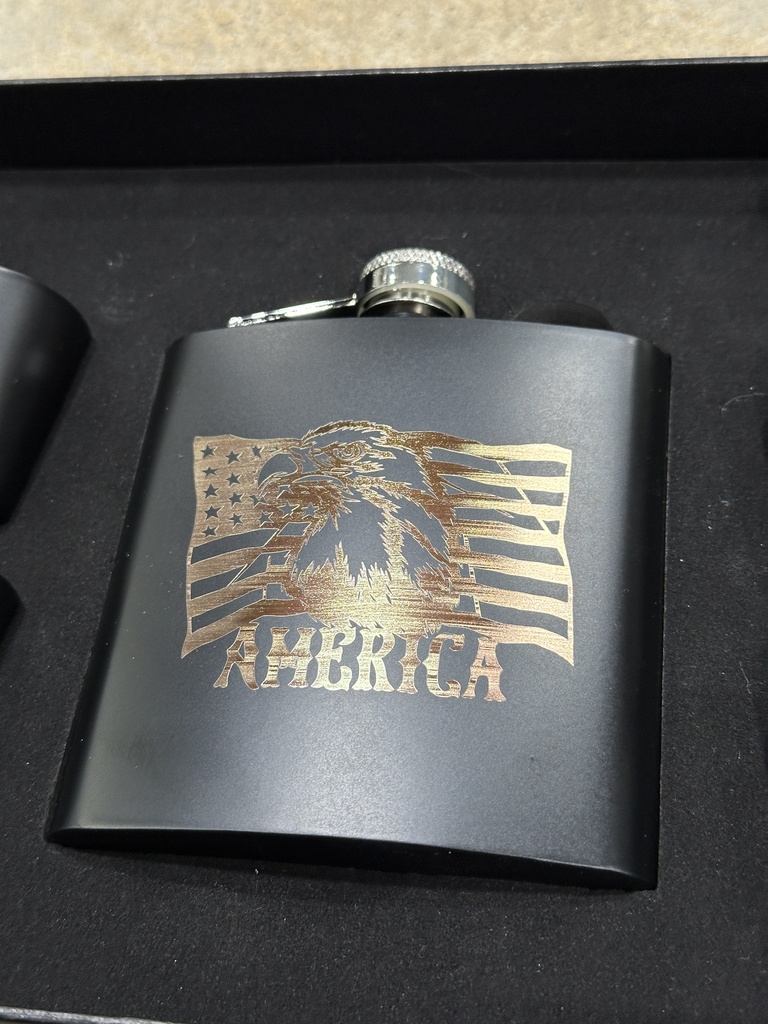 Patriotic Flask Gift Set