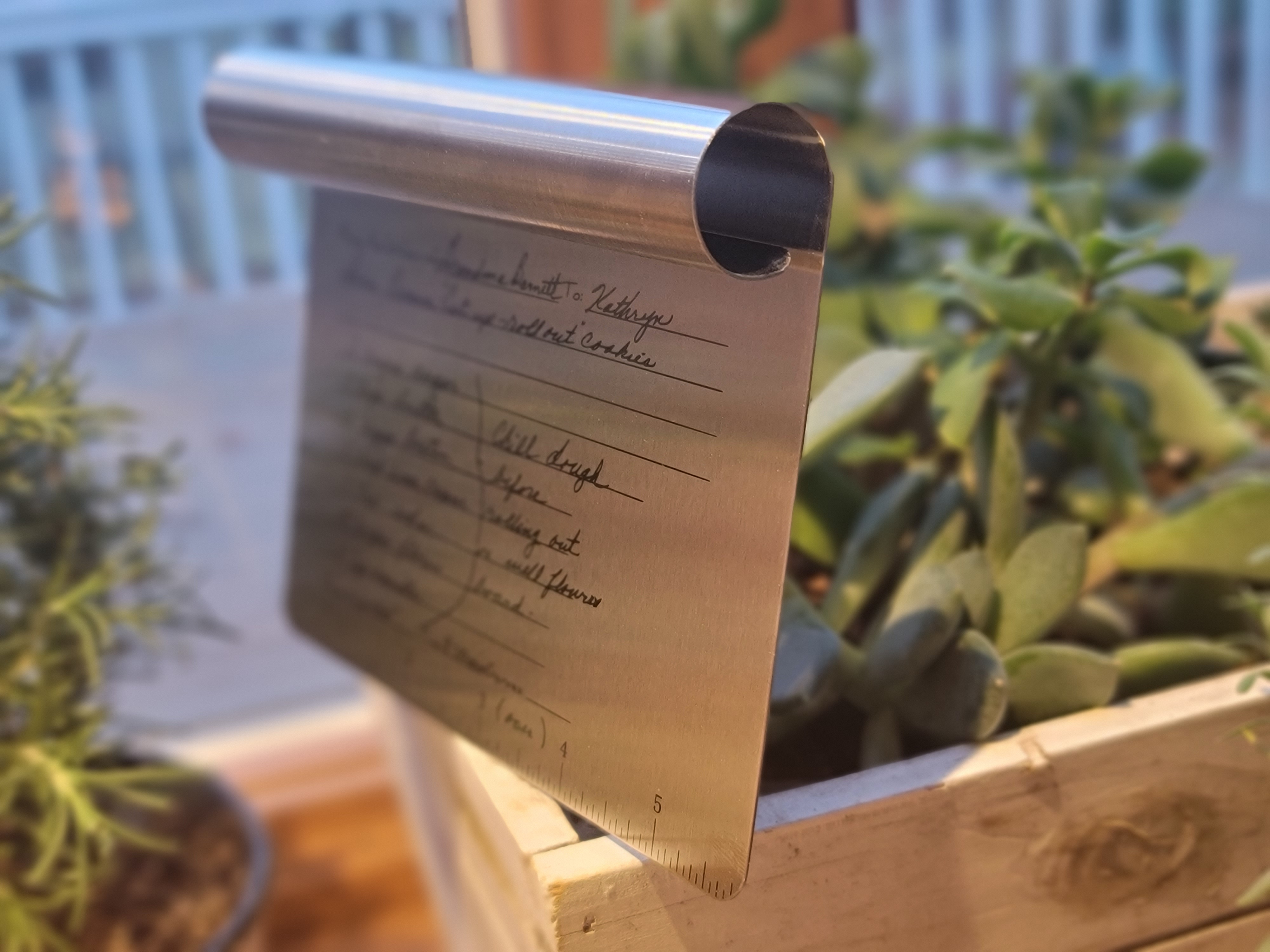 Dough Cutter Recipe Custom Engraved