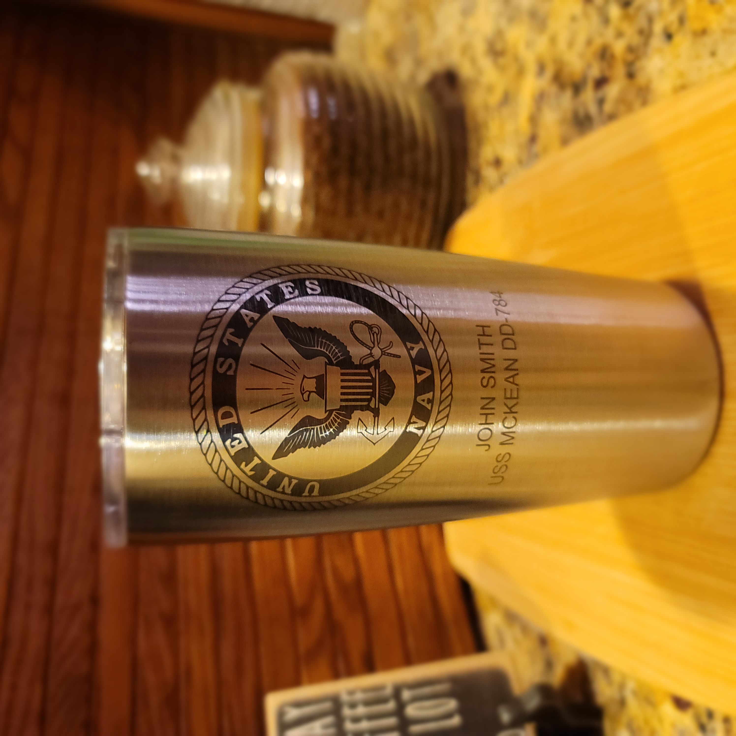 Military 20 oz Tumbler - Customized with Emblem and Text