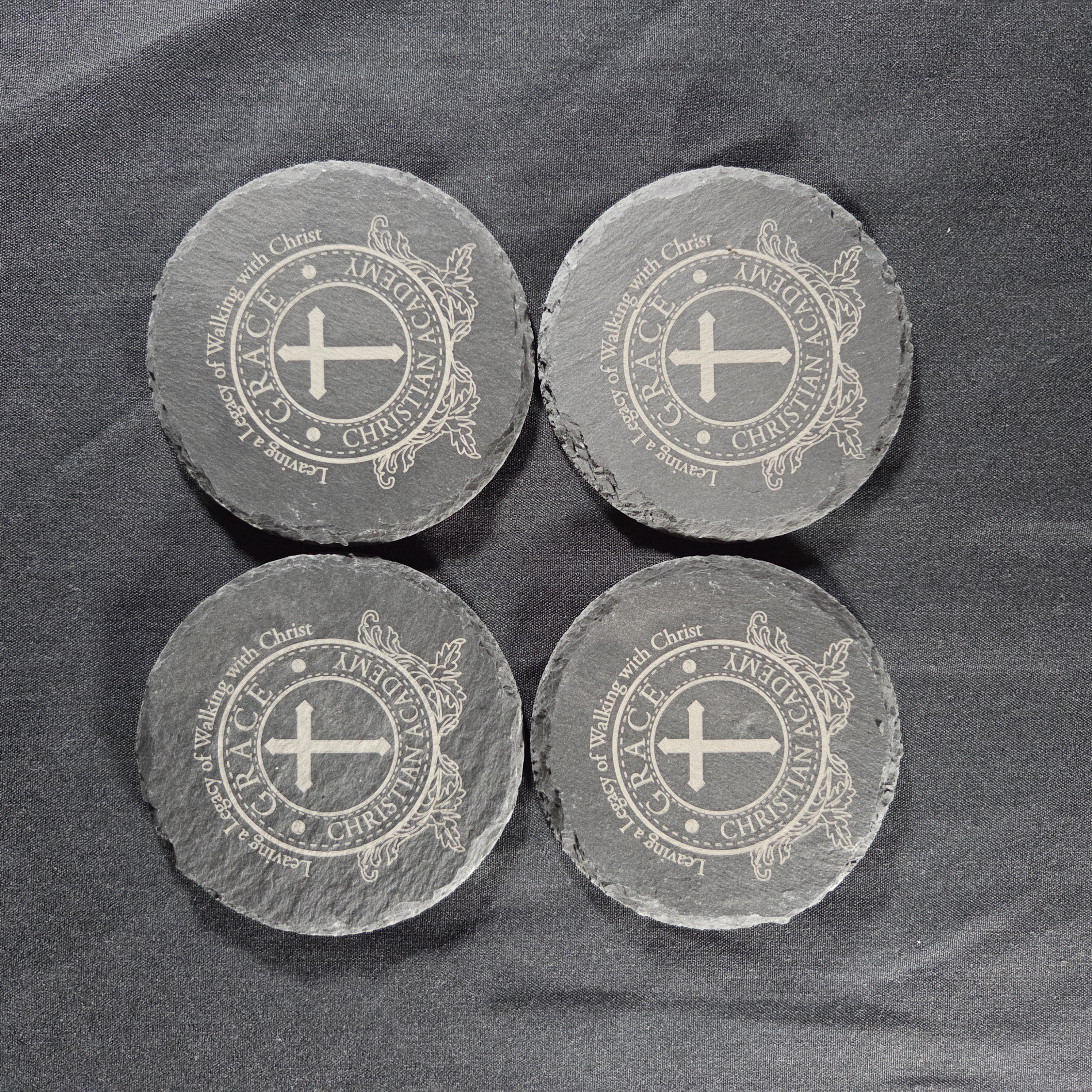GCA 4 slate coaster pack