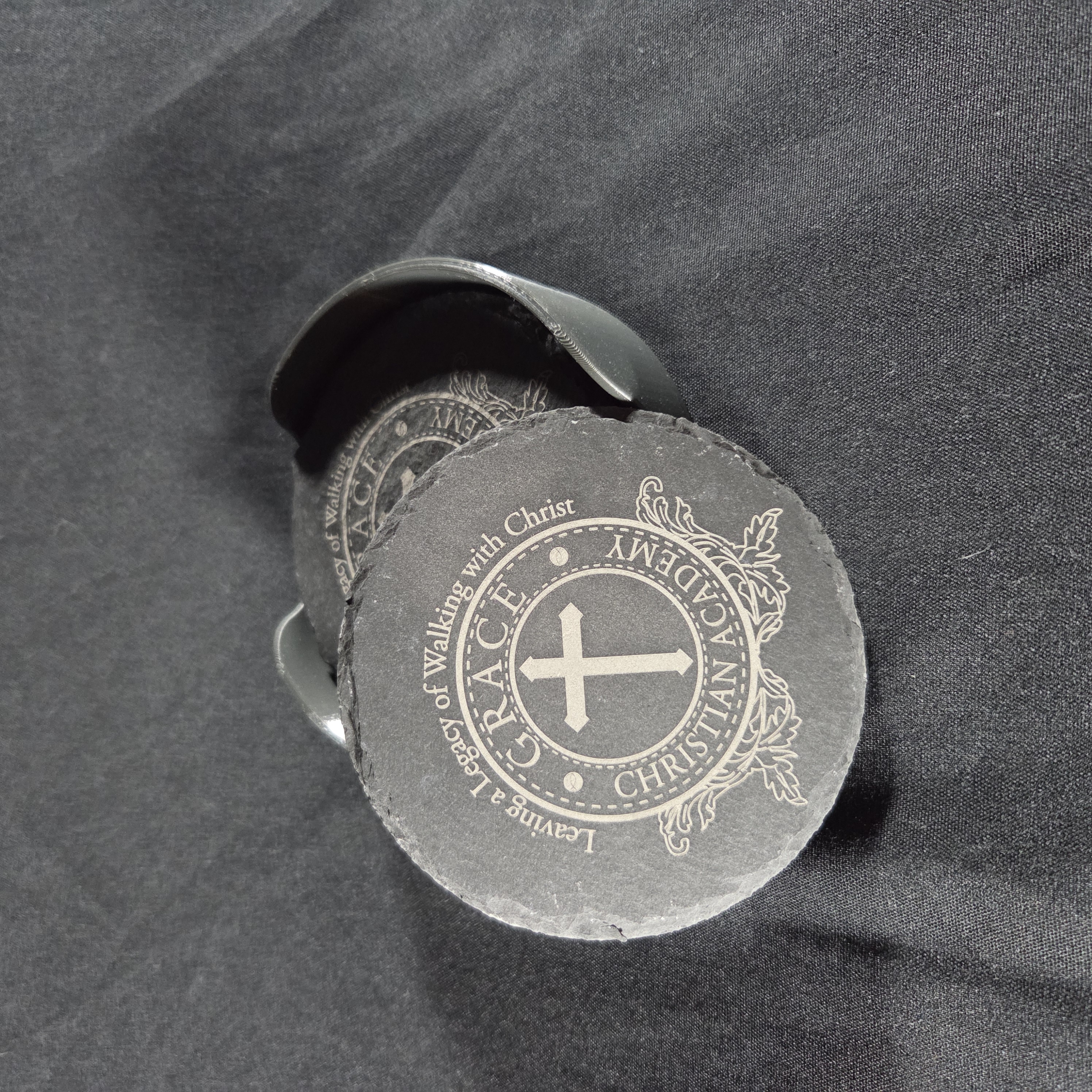 GCA 4 slate coaster pack