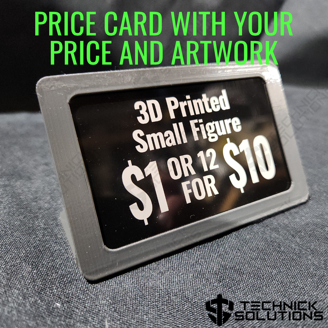Custom Price Card and Holder