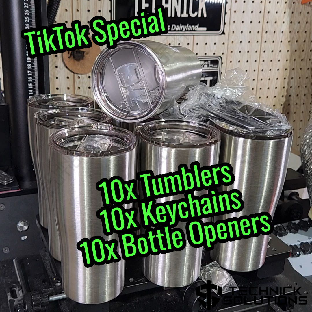 TikTok Special; 10x Tumbers, 10x Keychains, 10x Bottle Openers