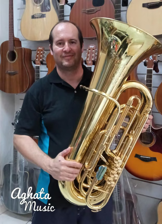 Tuba 3/4 4 pistos frontais HSTB3 3 anos de garantia 