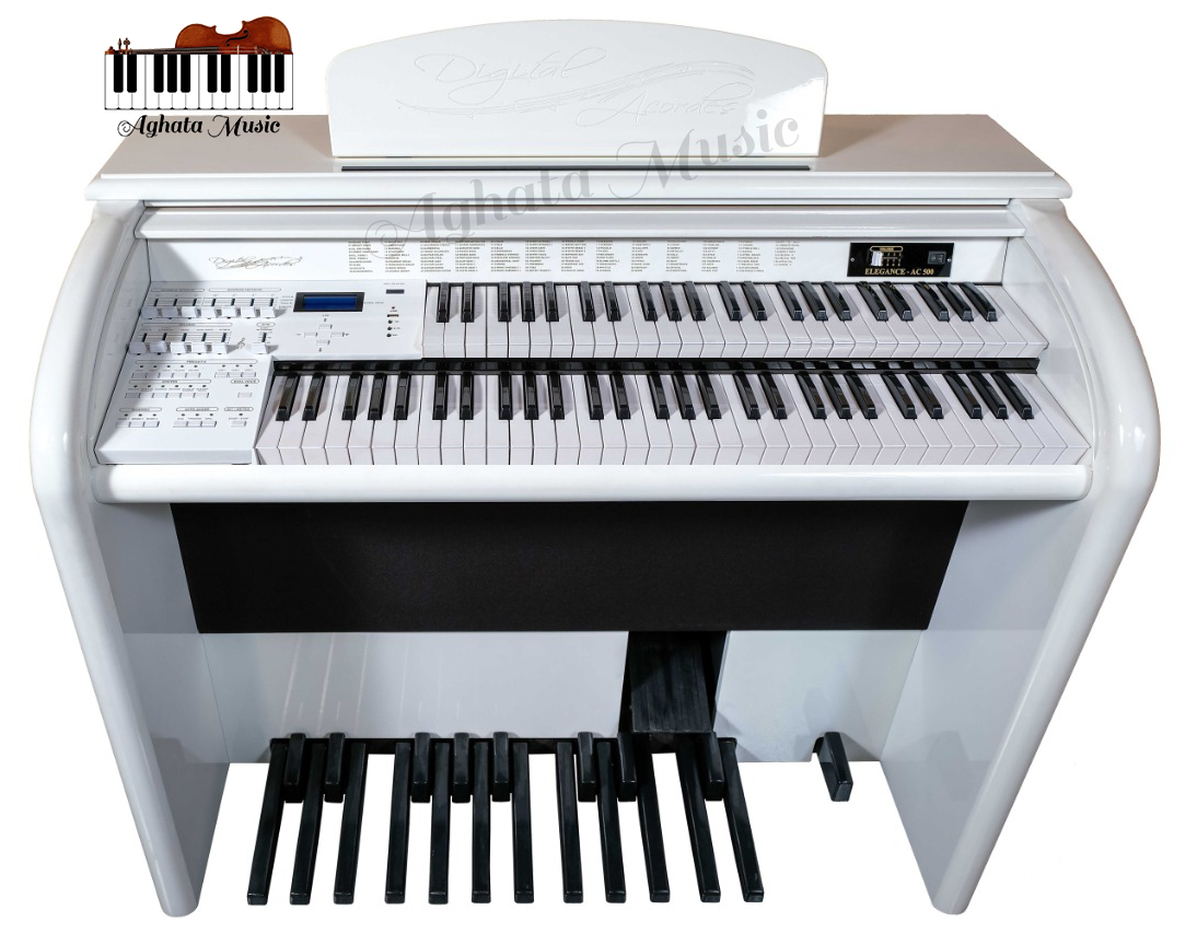 Órgão Digital Acordes Infinity AC500 Custom USB e Bluetooth Branco Alto Brilho