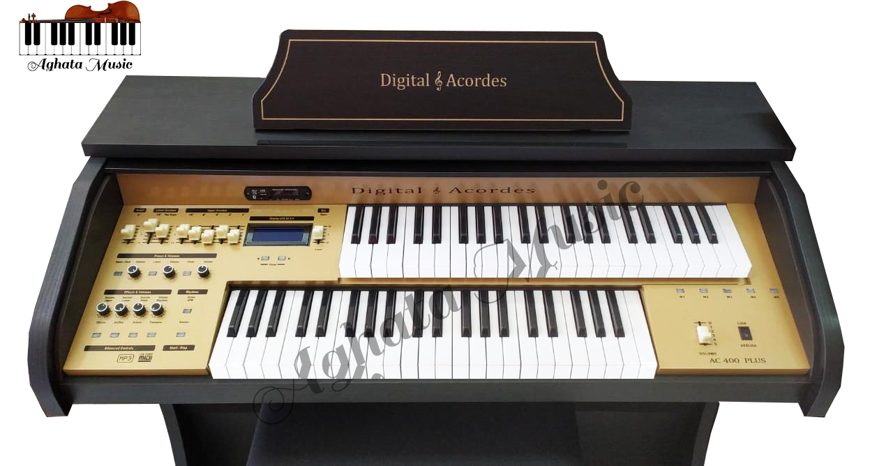 Órgão Digital Acordes Infinity AC400 Preto Fosco USB e Bluetooth