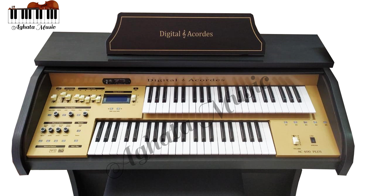 Órgão Digital Acordes AC400 Preto Fosco USB e Bluetooth