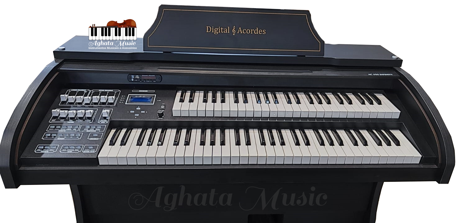 Órgão Eletrônico Digital Acordes Infinity AC-450 preto fosco