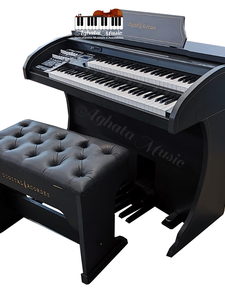 Órgão Eletrônico Digital Acordes Infinity AC-450 preto fosco
