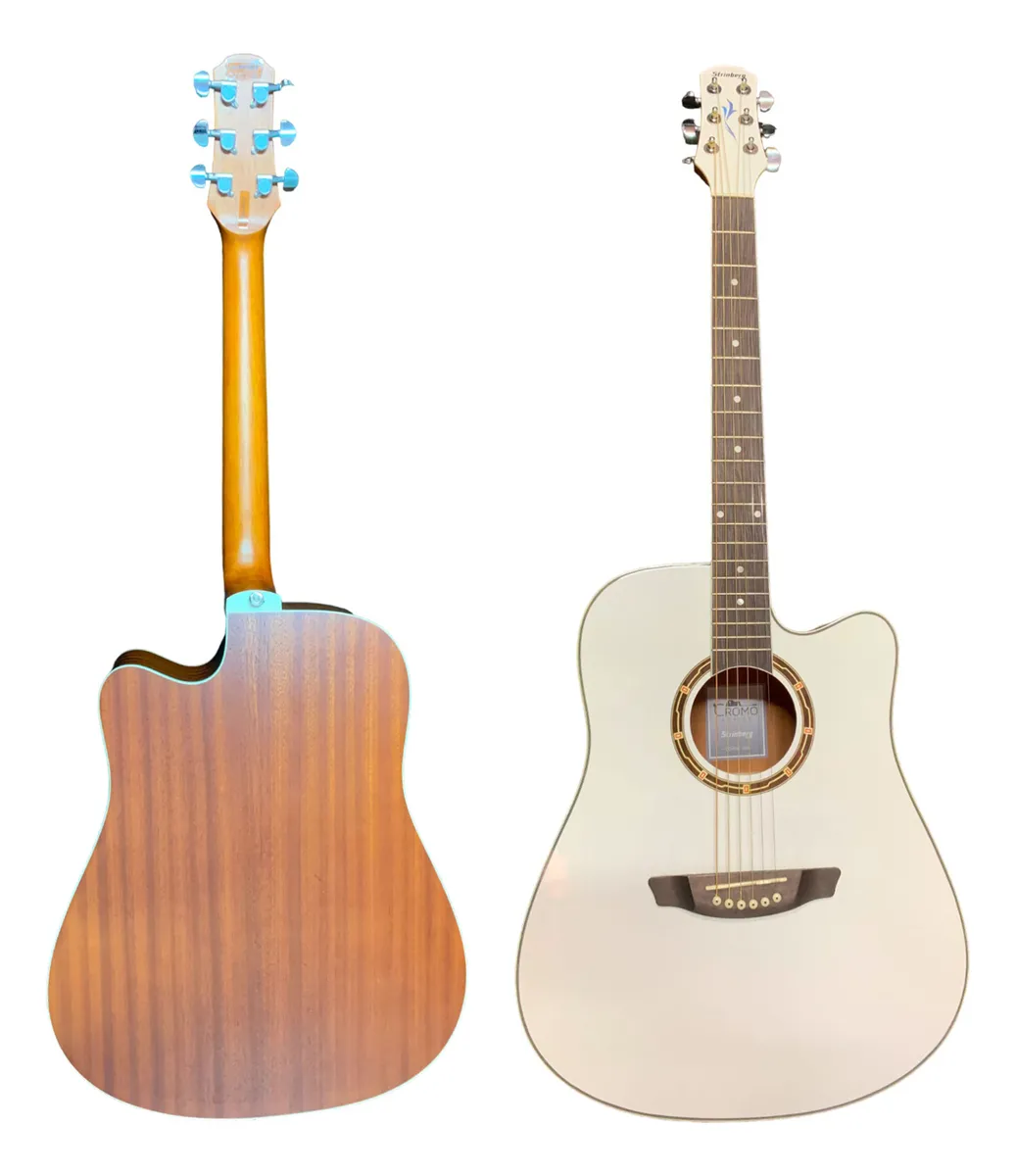 Violão Strinberg Cd40c Wh Cromo Elétrico