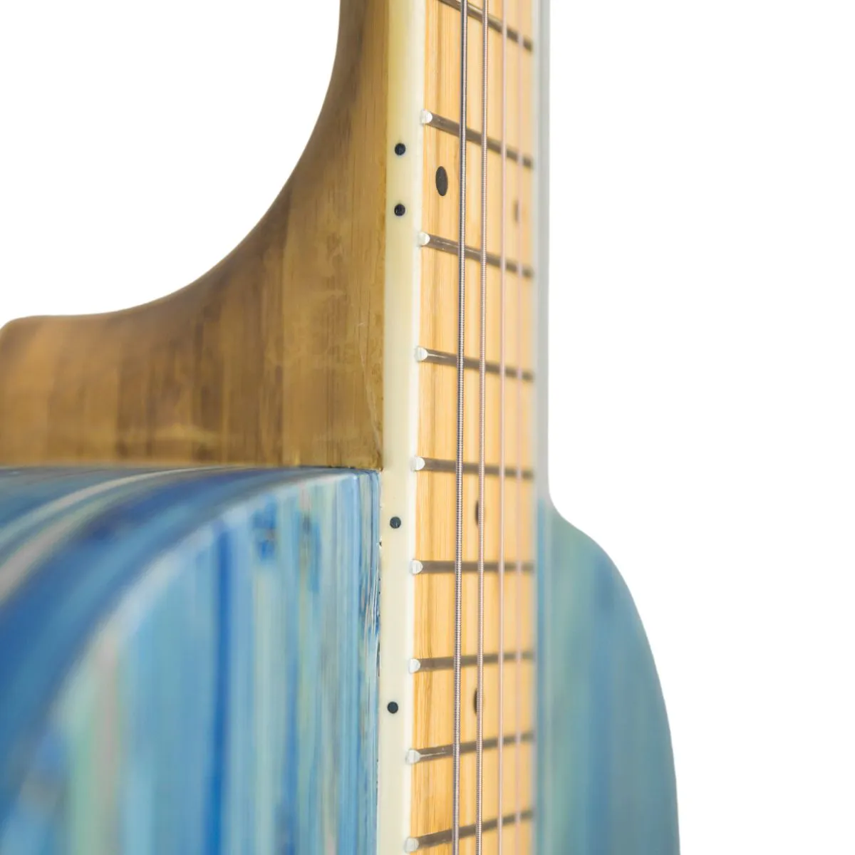 Violão Elétrico Memphis Naturale All Solid Bambu Azul 
