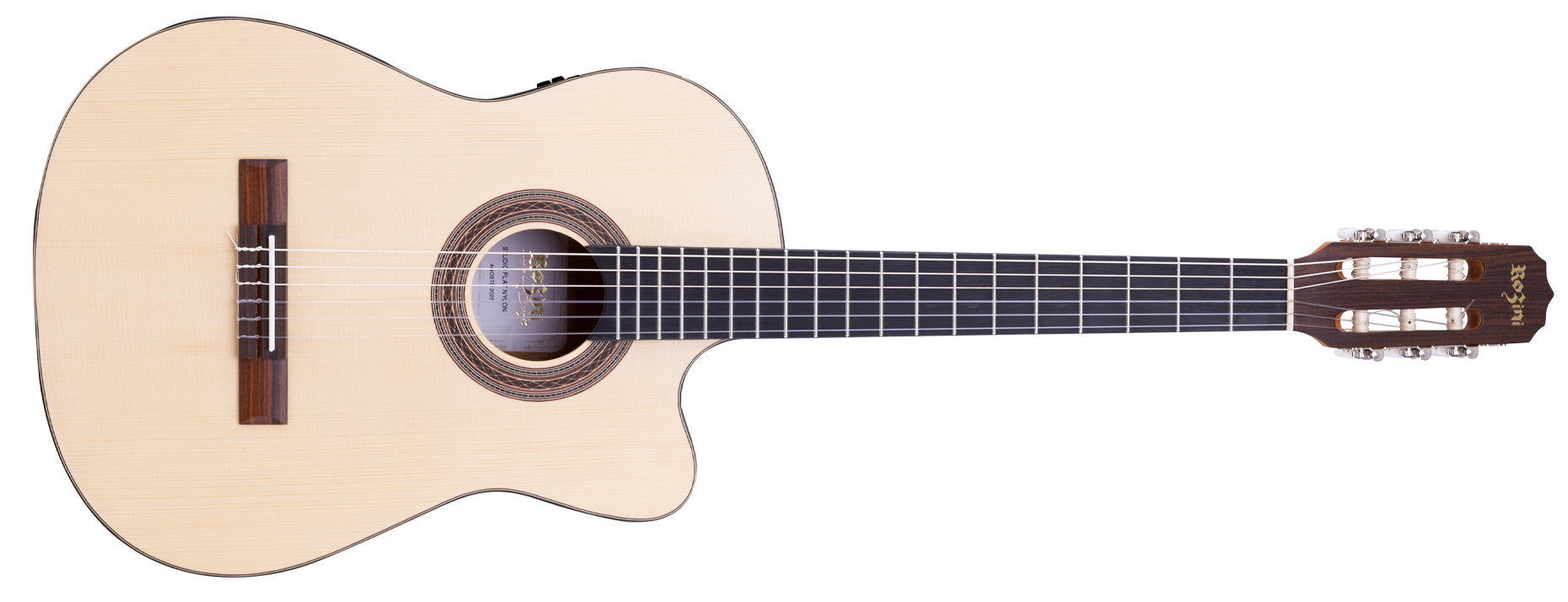 Violão Rozini Flat Natural Elétrico Cordas de Nylon