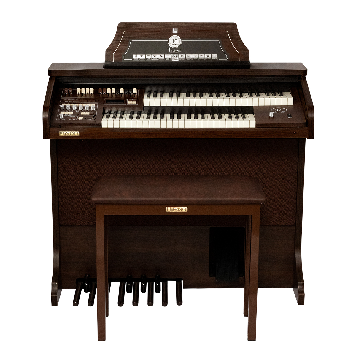 Órgão Eletrônico Tokai T1 Spinet Wengue Marrom