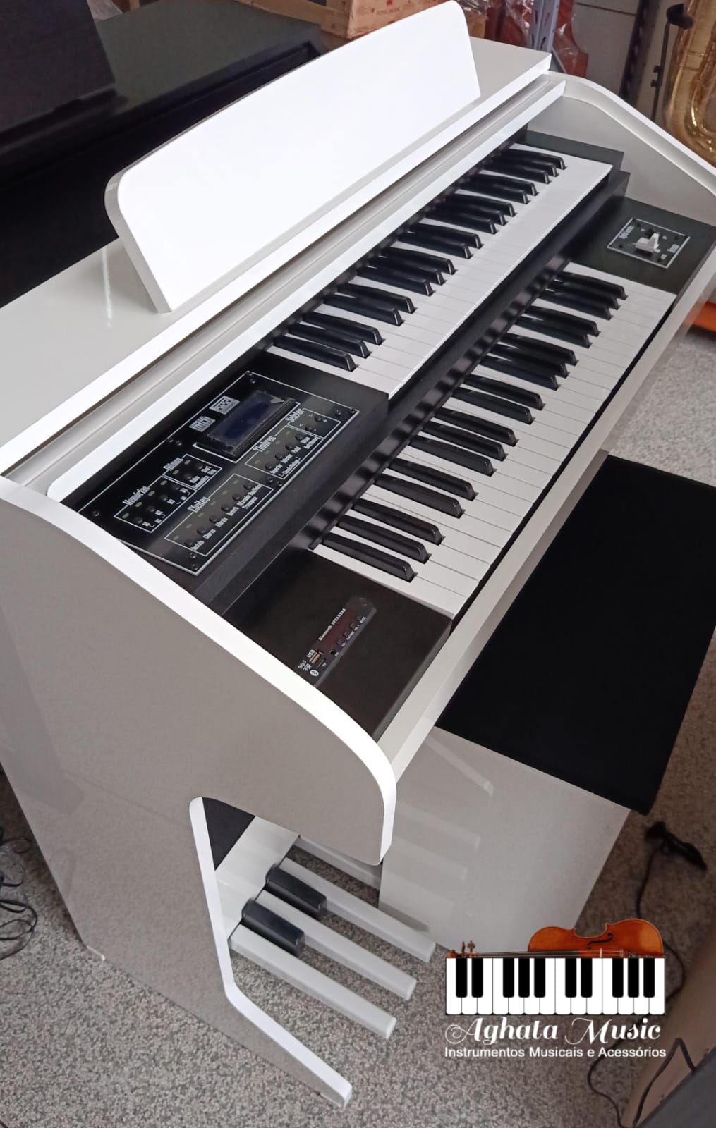 Órgão Eletronico Digital Acordes Dream Branco