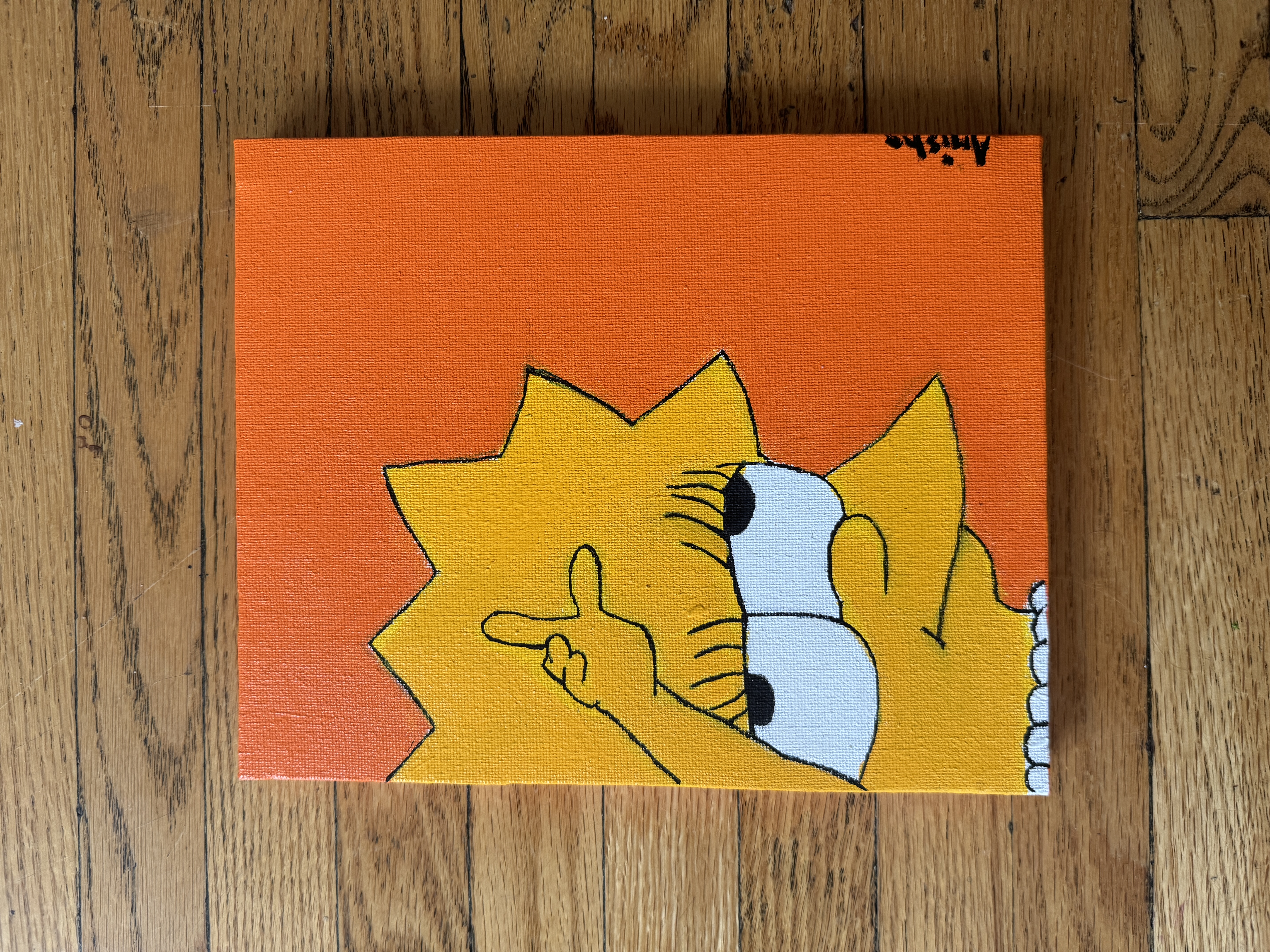 Classic Lisa Simpson Acrylic Painting