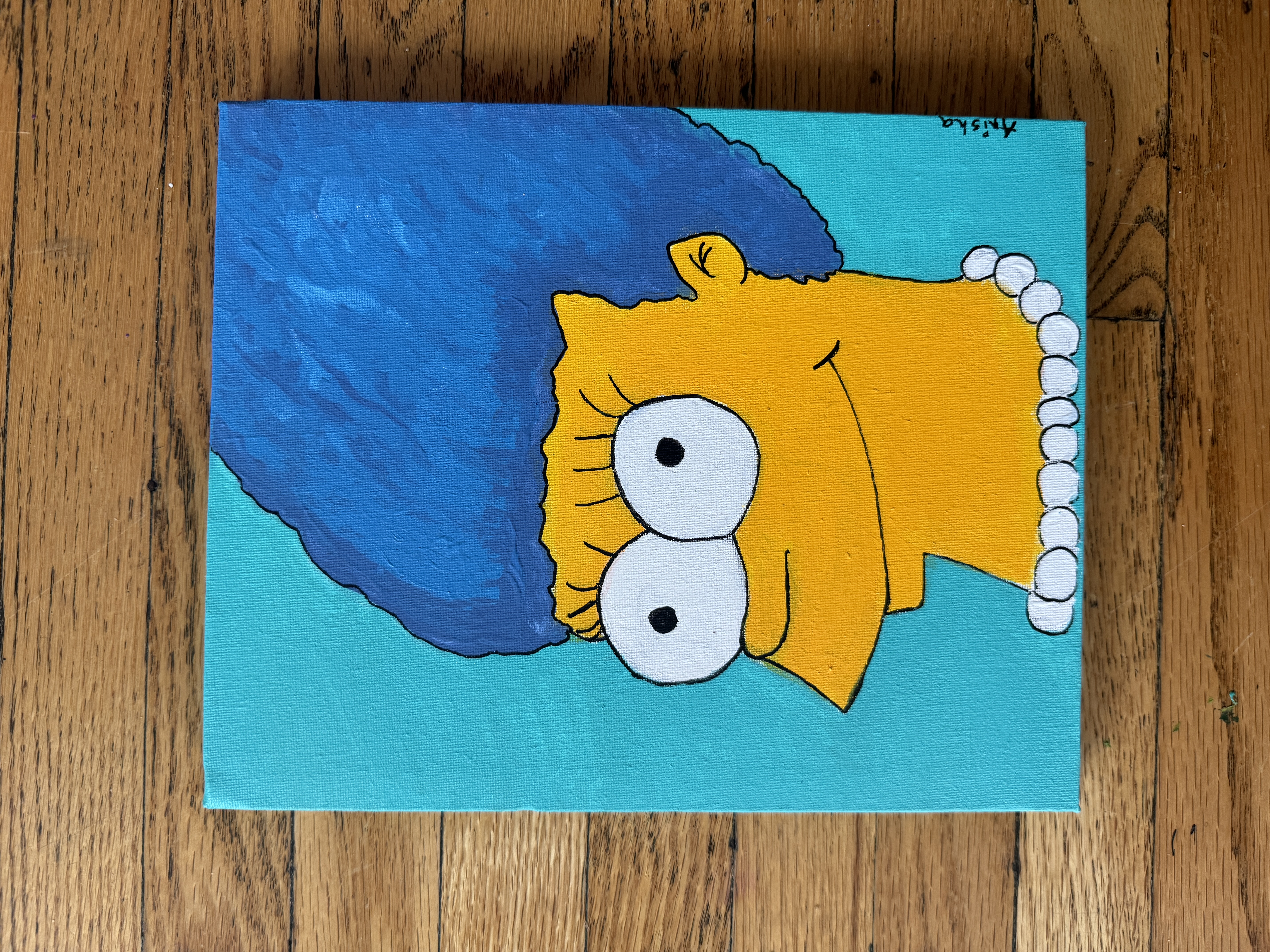 Classic Marge Simpson Acrylic Painting