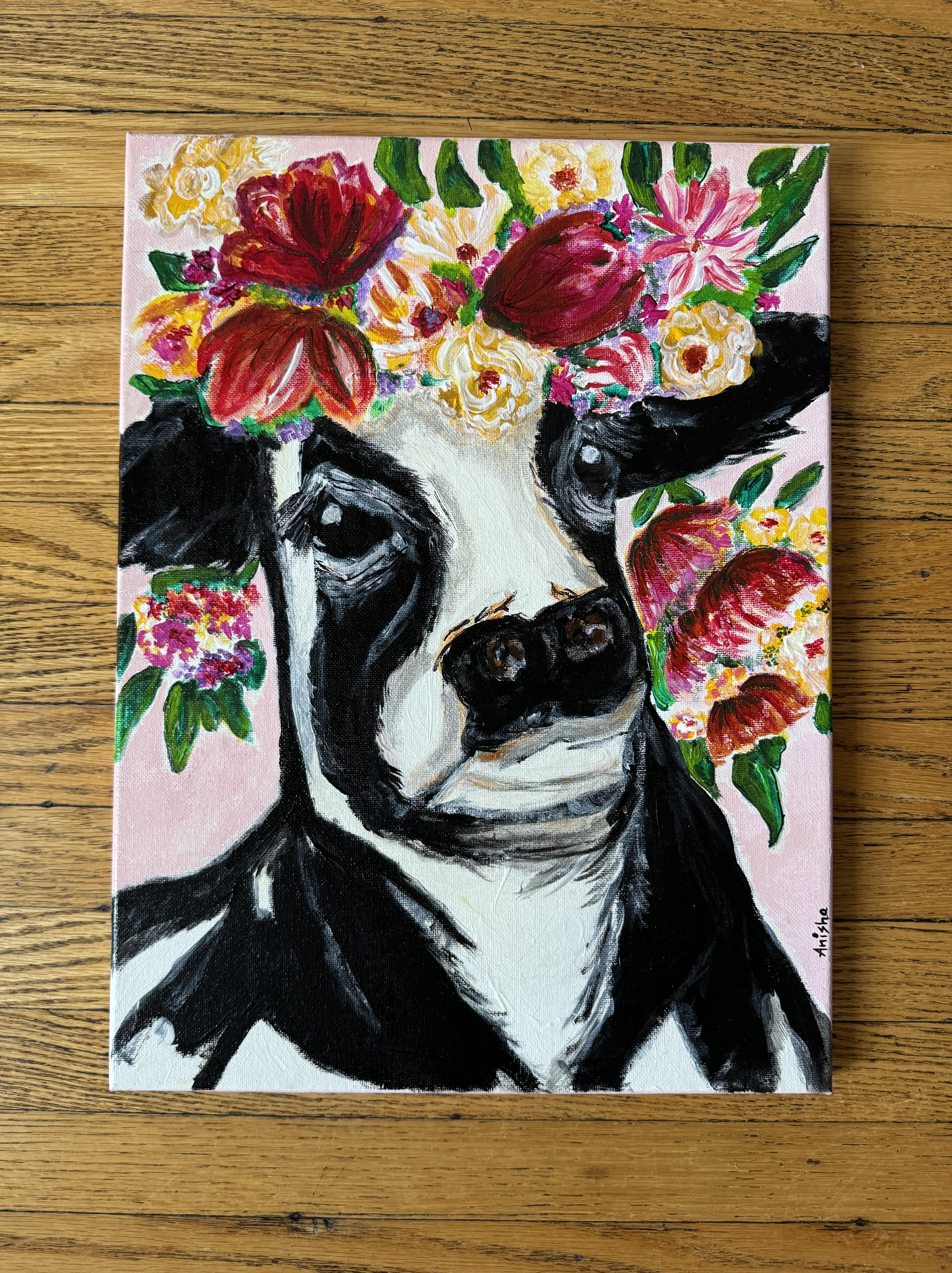 Cow Acrylic Painting