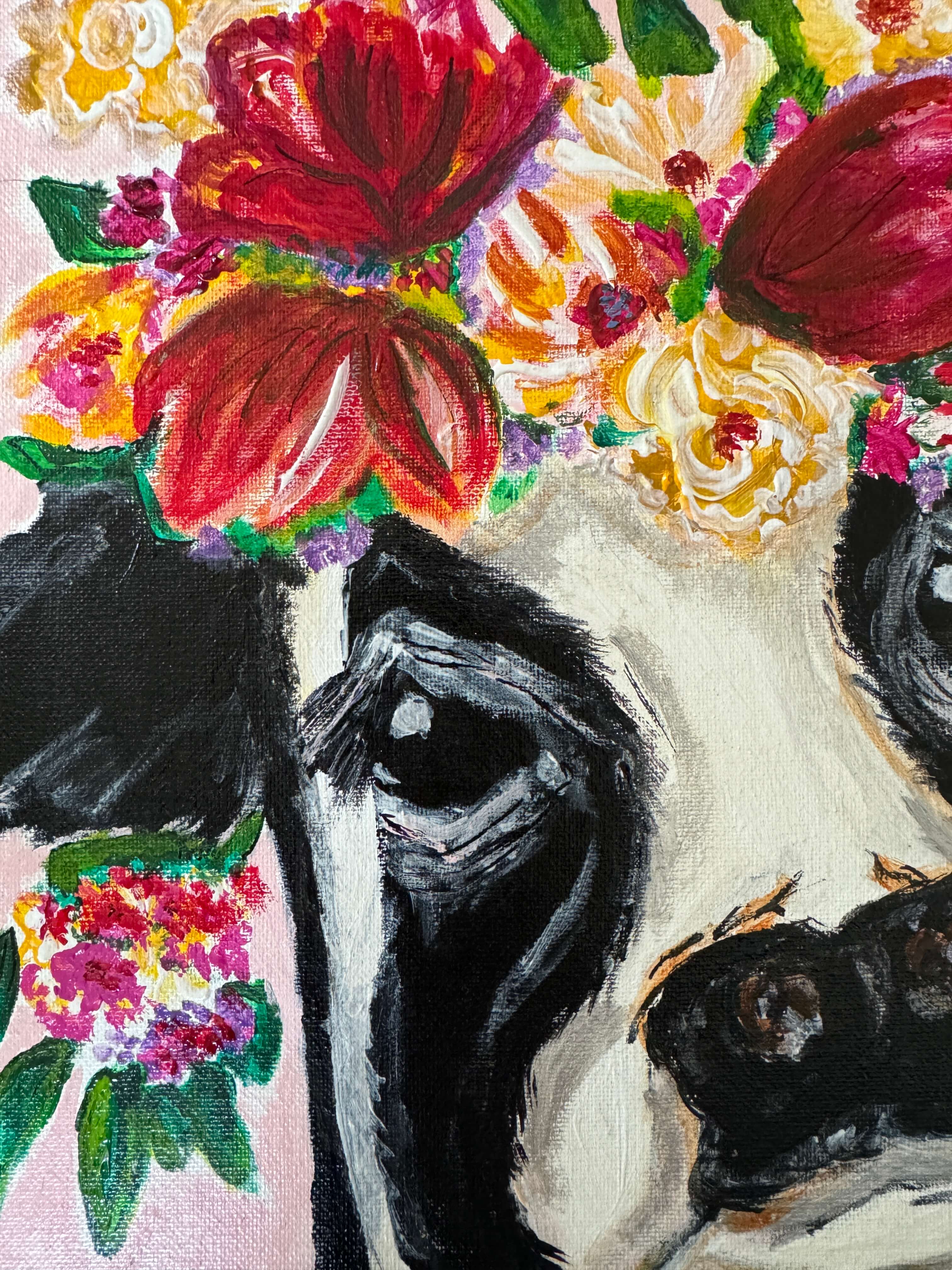 Cow Acrylic Painting