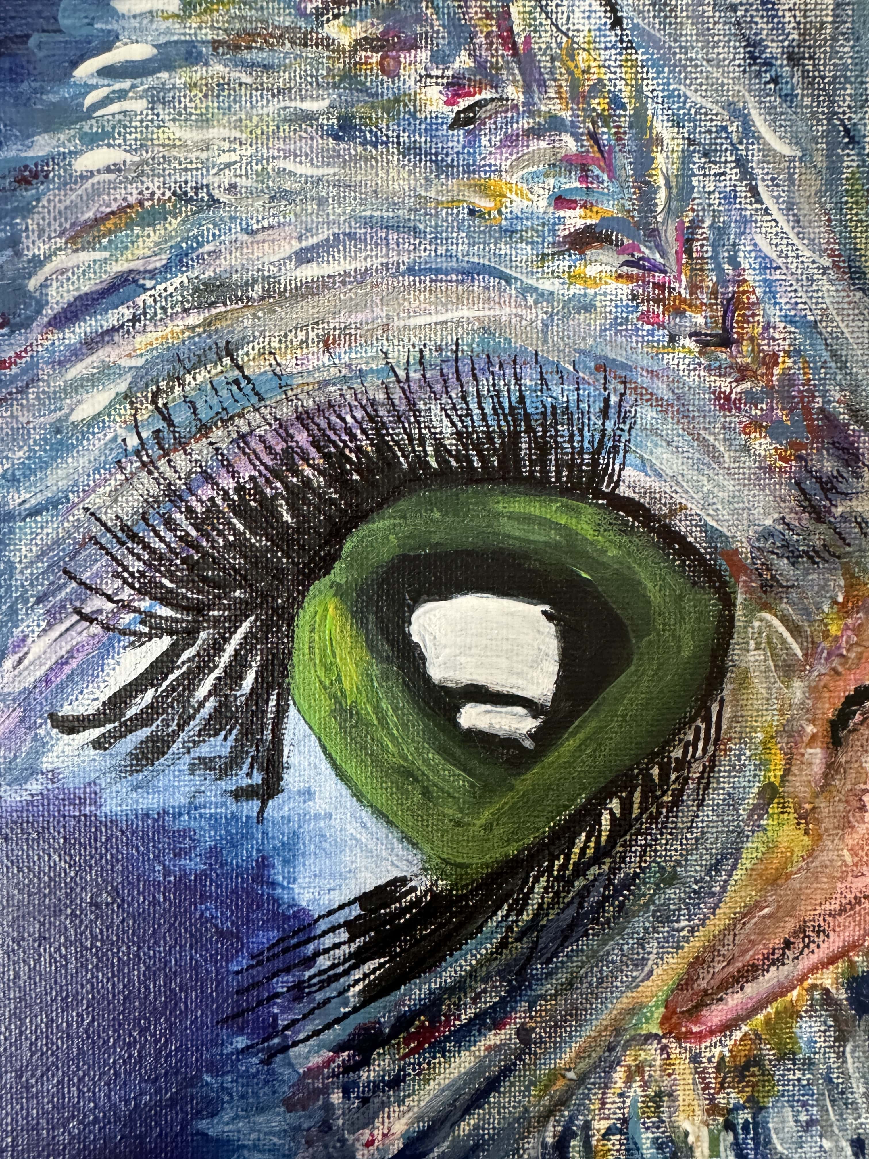 Ostrich Acrylic Painting