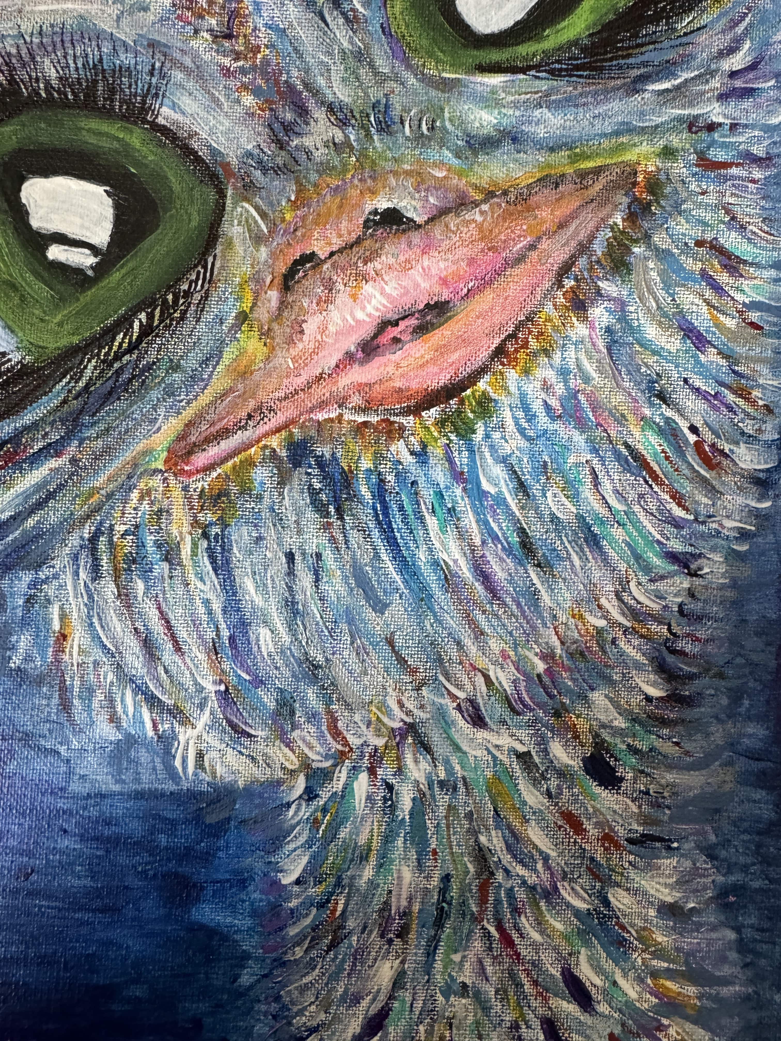 Ostrich Acrylic Painting
