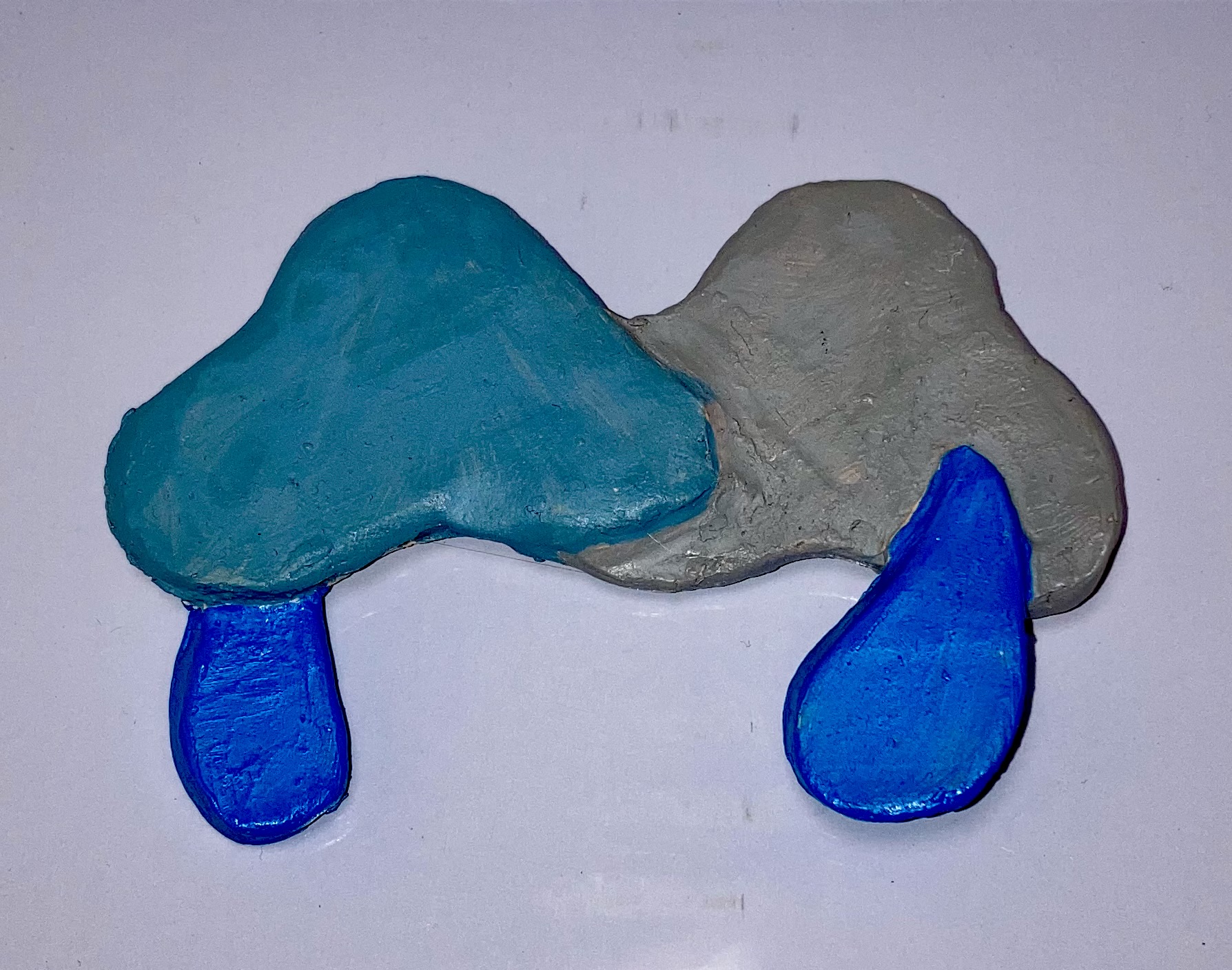 Handmade Cloud and Rain Drop Magnet