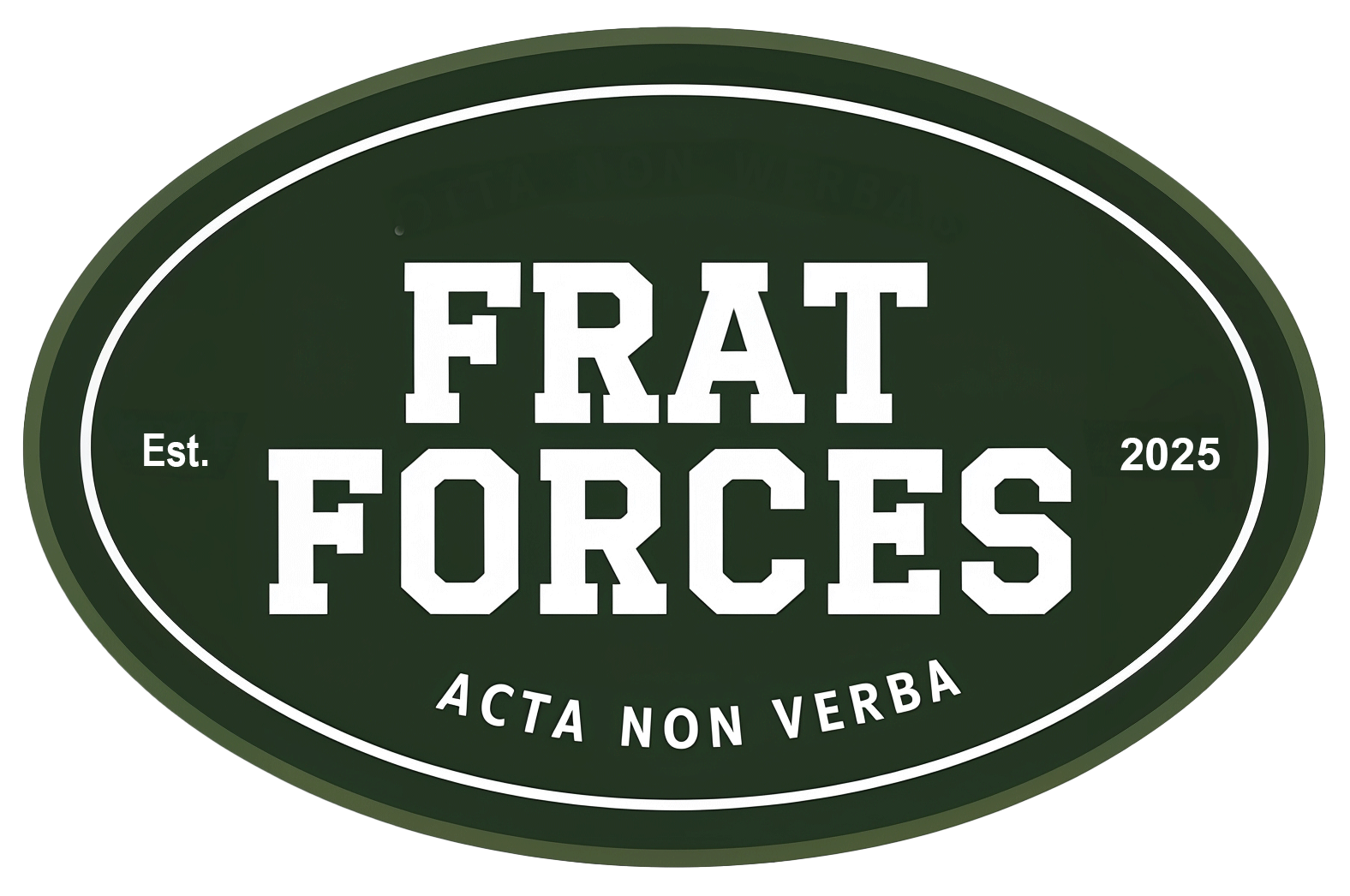 Frat Forces Oval Sticker