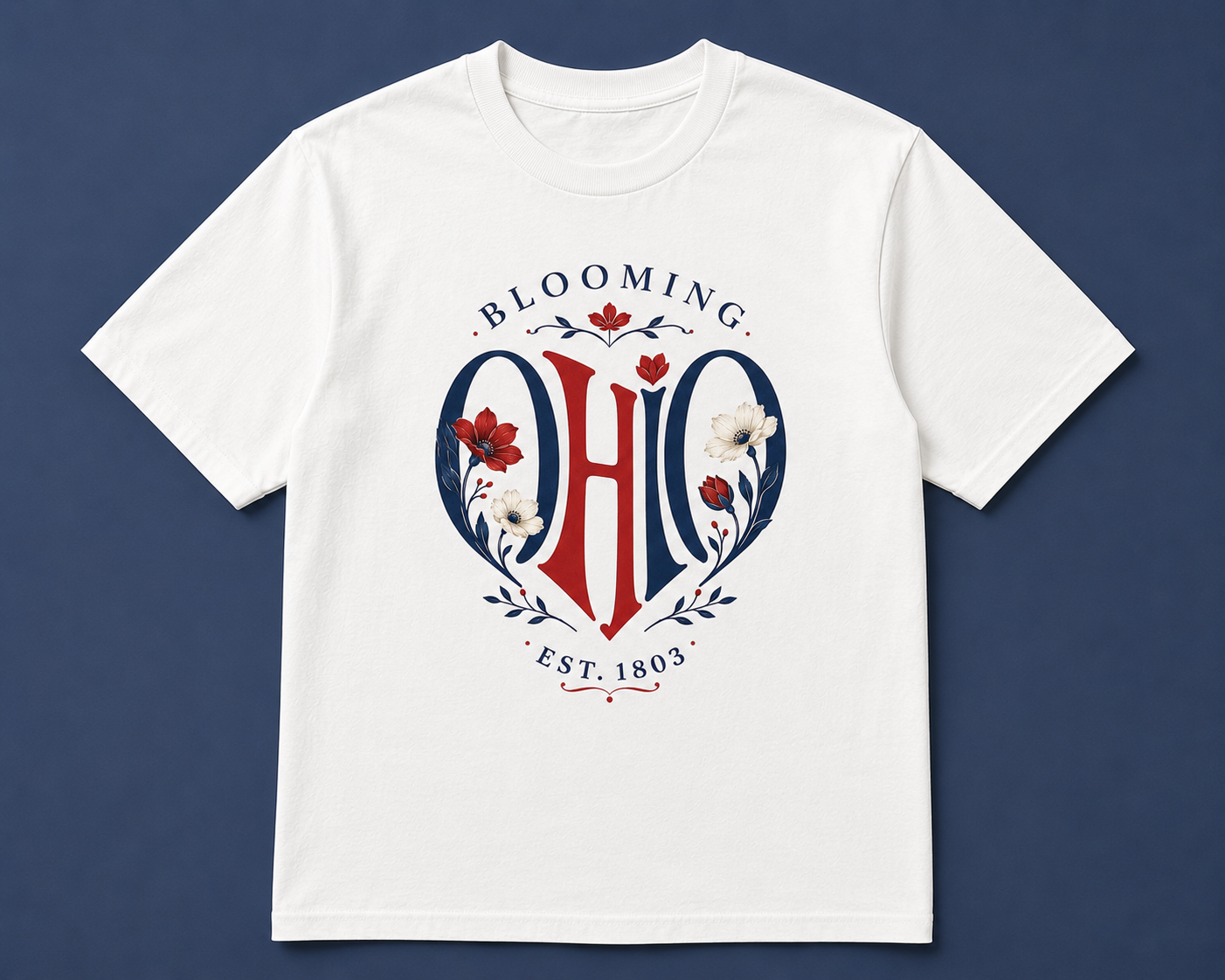 Ladies Blooming Ohio T-Shirt