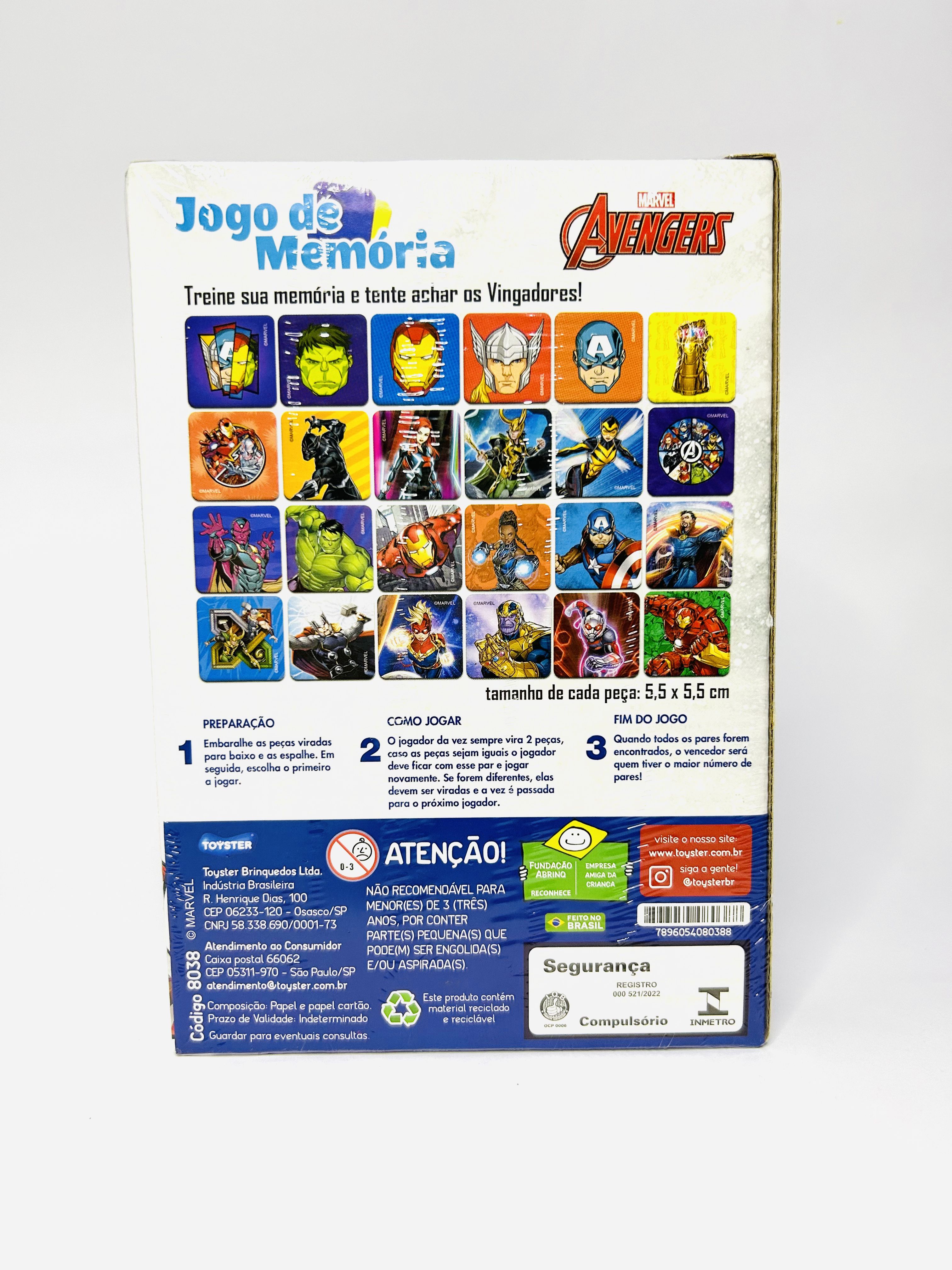 Jogo da Memória - Tema: Vingadores
